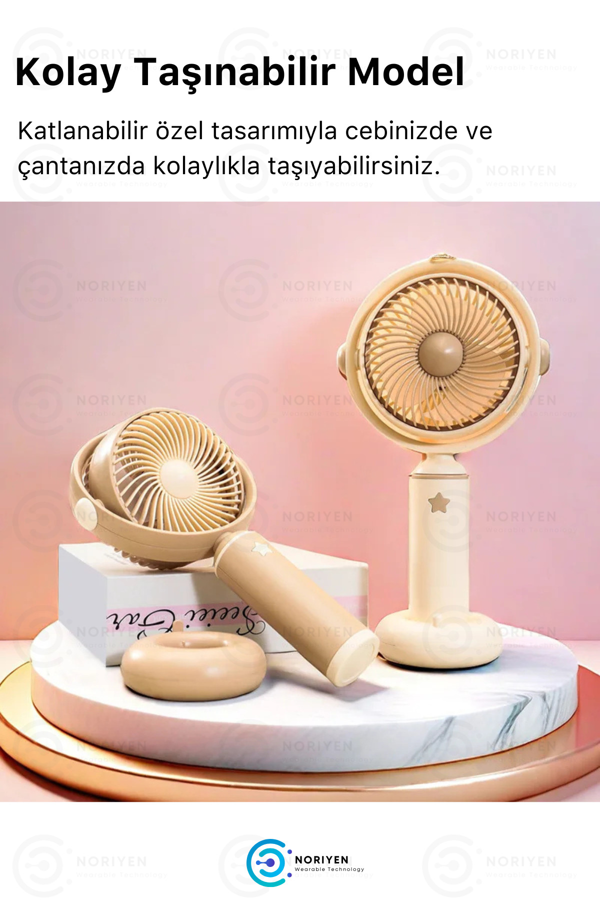 2025 Yeni Model Masaüstü ve El İçin Şarjlı 3 Kademe Soğutucu Taşınabilir Mini El Fanı Vantilatör