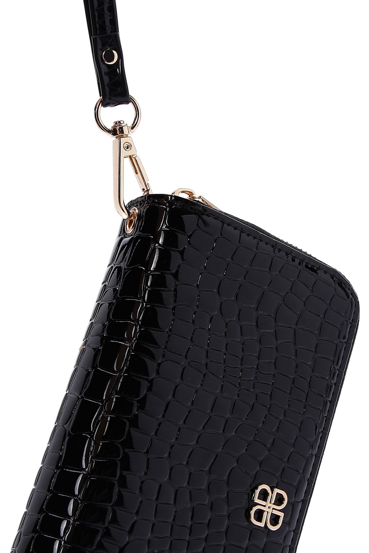 Derimod-Black Crocodile Women's Wallet - 000a2d5506e3 7