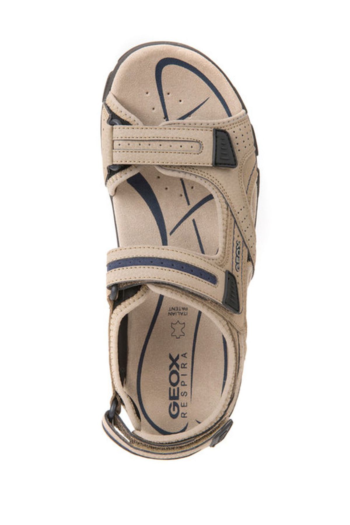 صندل مردانه BEIGE STRADA FRACE SUEX با های چرمی باند U8224D050AUC0829 Geox