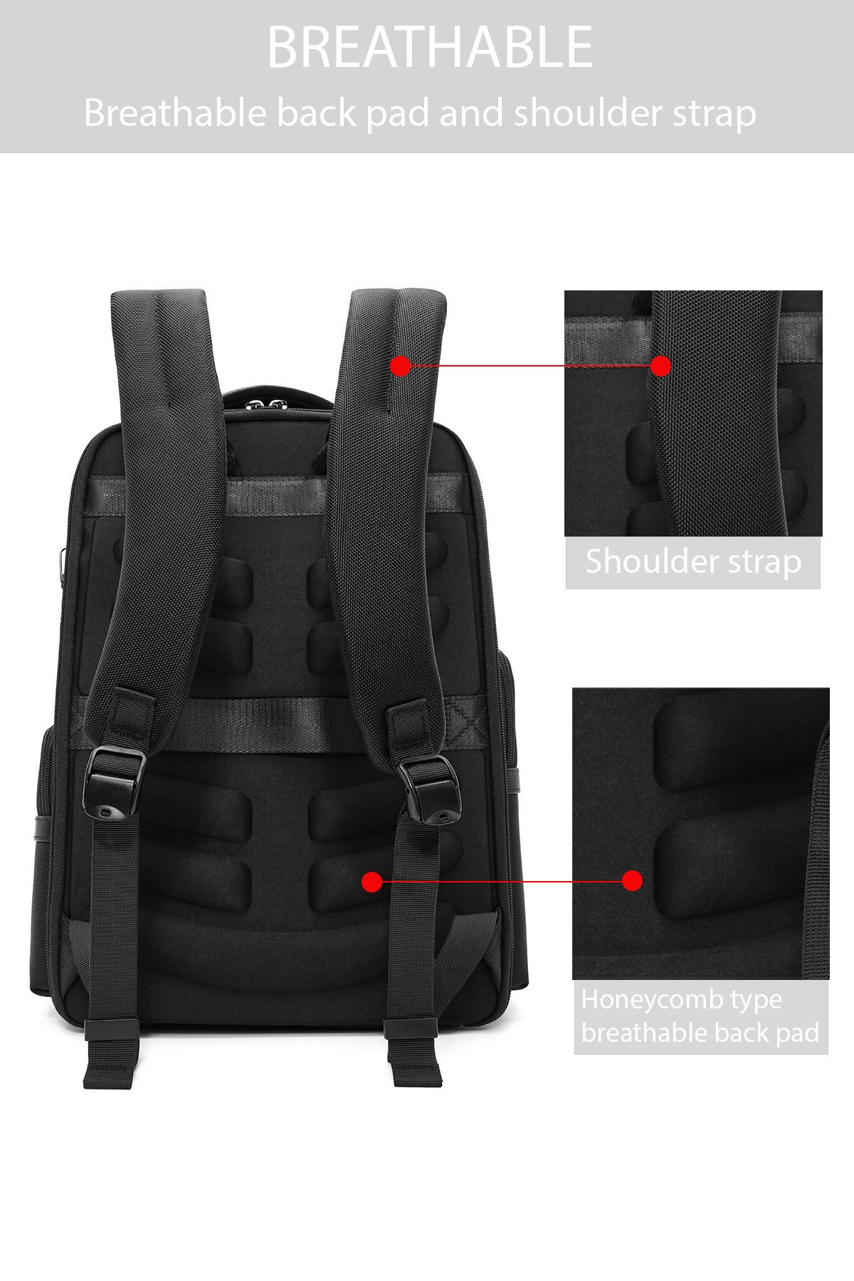 Derimod-حقيبة ظهر من القماش الأسود للرجال من D-Pack 24WBD30016F 4