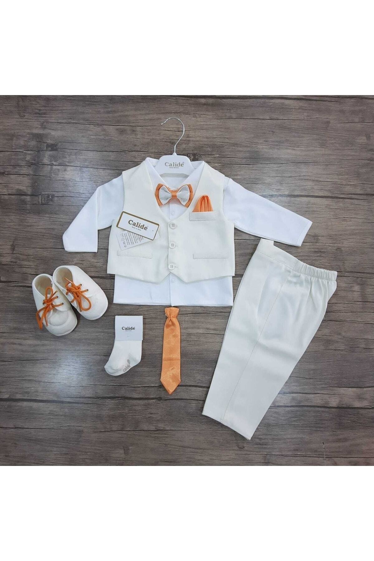 Calide Baby&Kids Erkek Bebek Mevlüt Takımı - Papyon & Kravatlı - Özel Gün Kıyafeti - 7'li Set fotoğrafı 5 (önizleme)