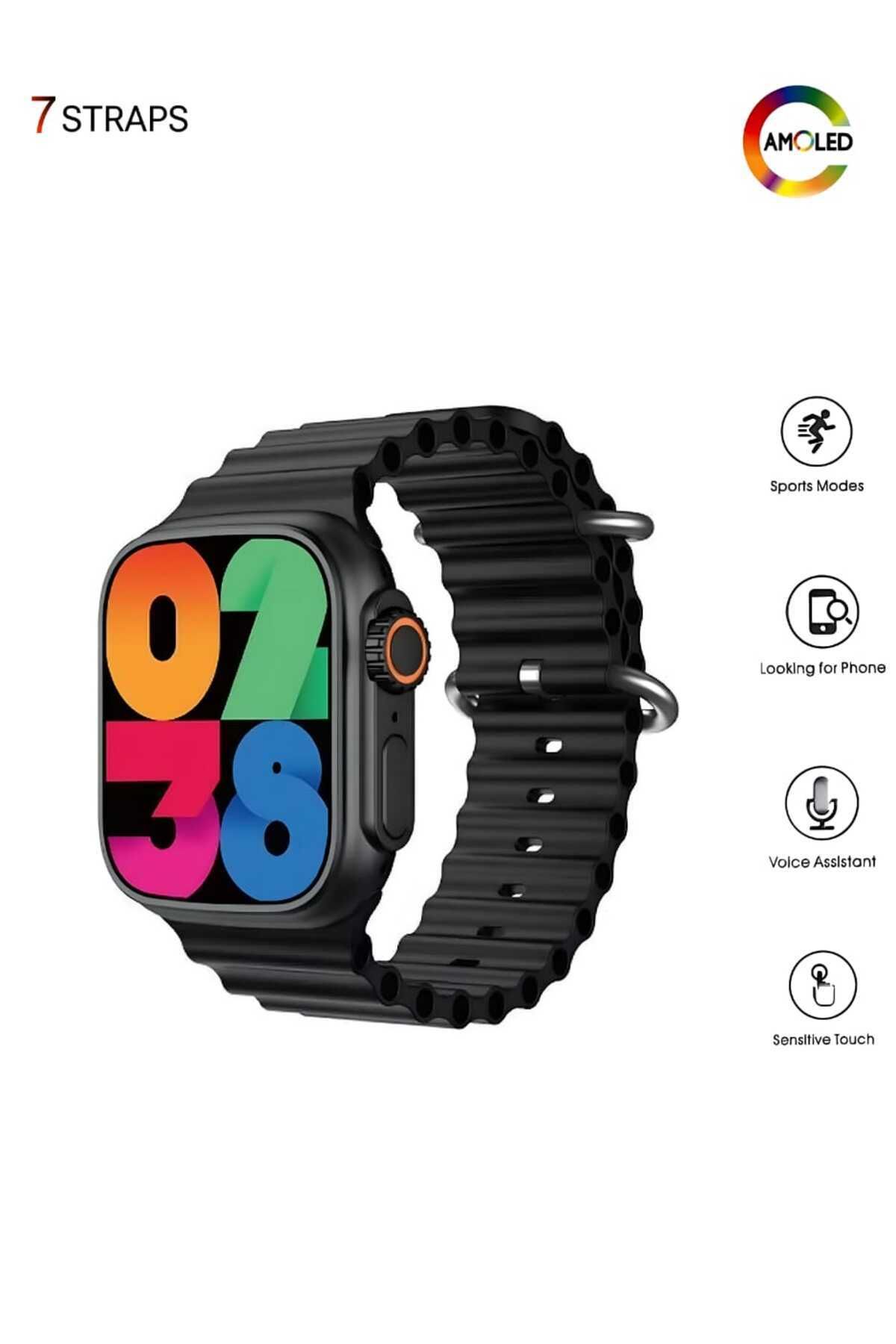 Winmax-Ultra Smart Watch With Amoled Display, 7 Custom Straps, Advanced Health & Fitness Tracking, A 3
