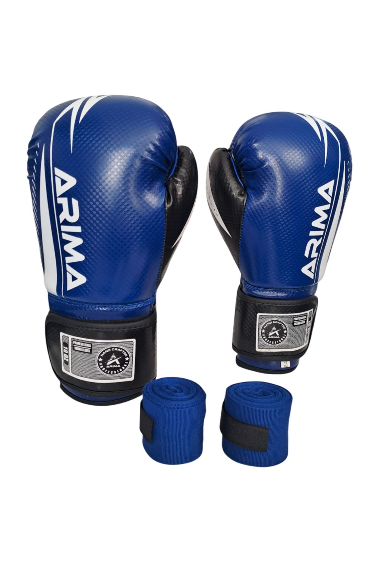 ARIMA Arıma Carbon-2 Boks-Kick Boks - Muay Thai Eldiveni (10oz-12oz) + Bandaj Set