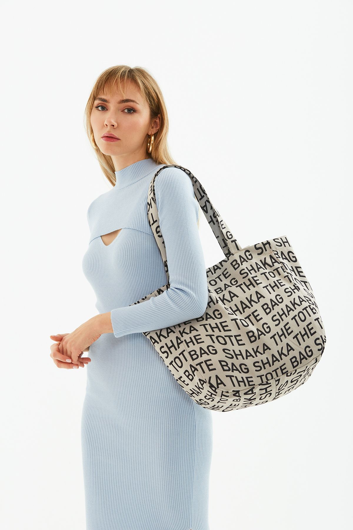 SHAKA-Mink U50 Canvas Fabric, Single Compartment, Snap Closure, the Tote Bag Printed Shoulder Bag 3