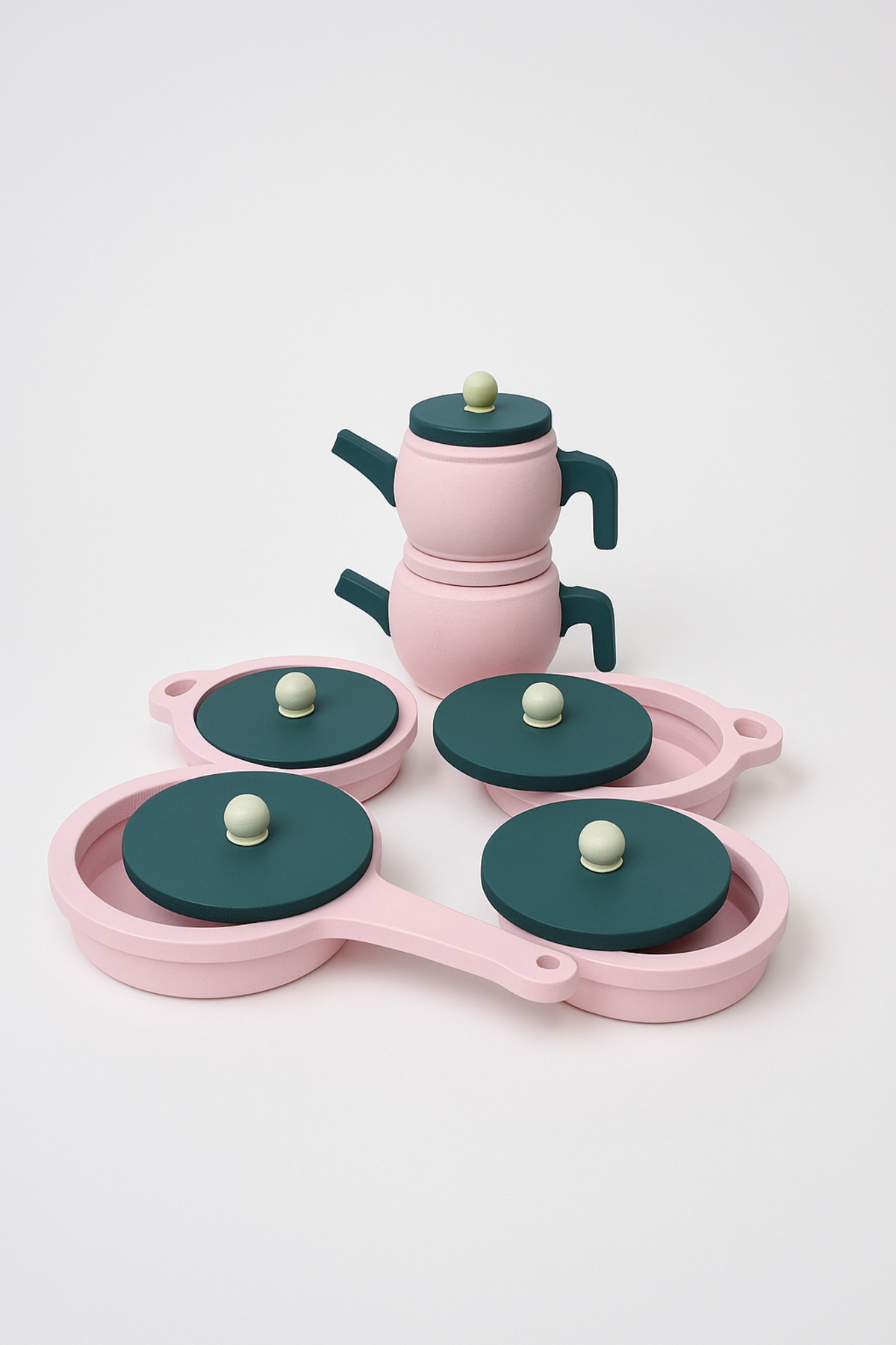Genel Markalar Pembe Oyuncak Tencere Tava Çaydanlık Mutfak Seti(PEMBE) 3+ Yaş 6 fotoğrafı 2 (önizleme)