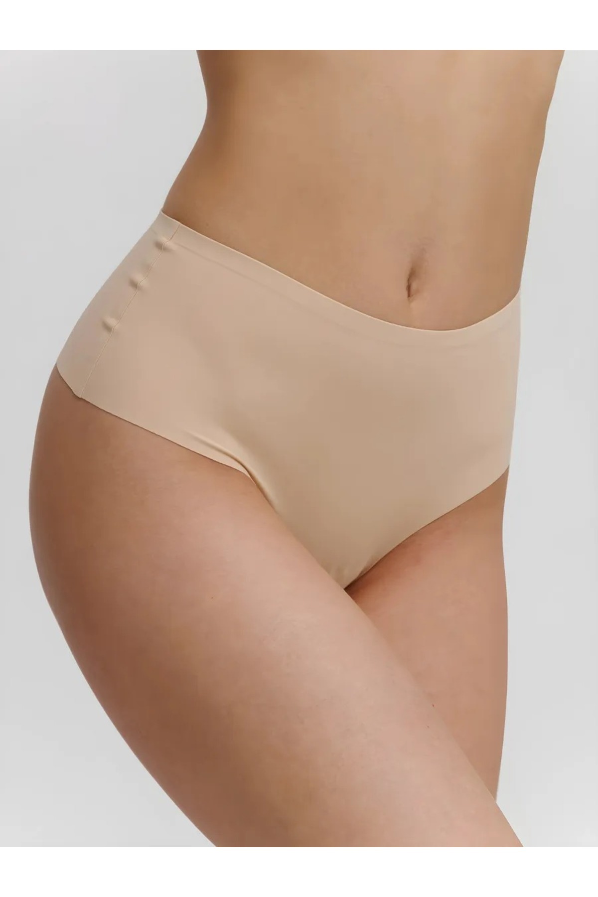 MİSTİRİK-Arpina Model Firming High Waist Laser Cut Seamless String Panties Skin Color 5
