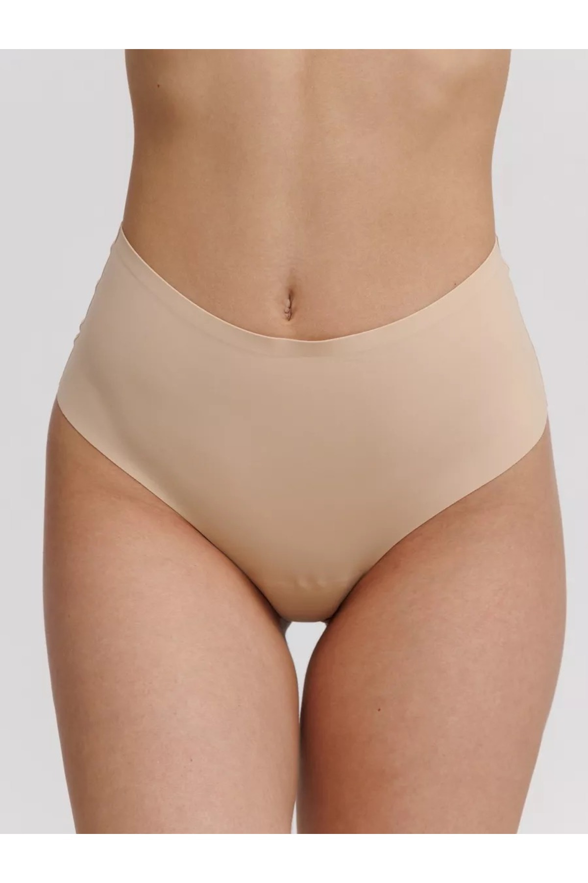 MİSTİRİK-Arpina Model Firming High Waist Laser Cut Seamless String Panties Skin Color 2