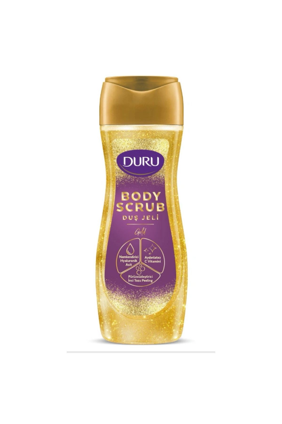 HISS Duru Body Scrub Duş Jeli – Gold Işıltısı 450 ml