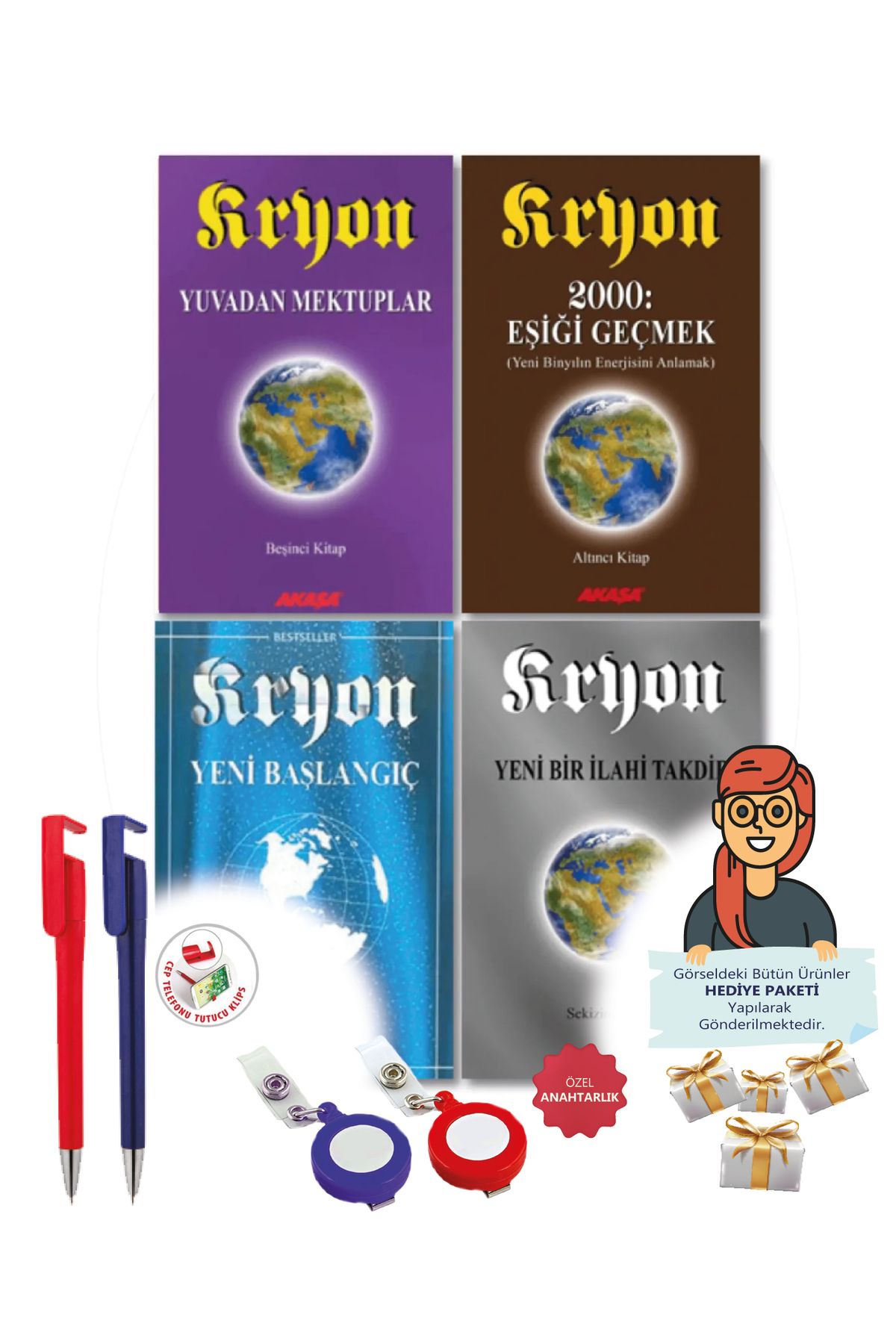 Akaşa Yayınları Maje Hediye+Lee Carroll(Kryon: 5,6,7,8, Kitaplar-Yeni Başlangıç) 4 kitap-YENİ-Bireysel-Akaşa