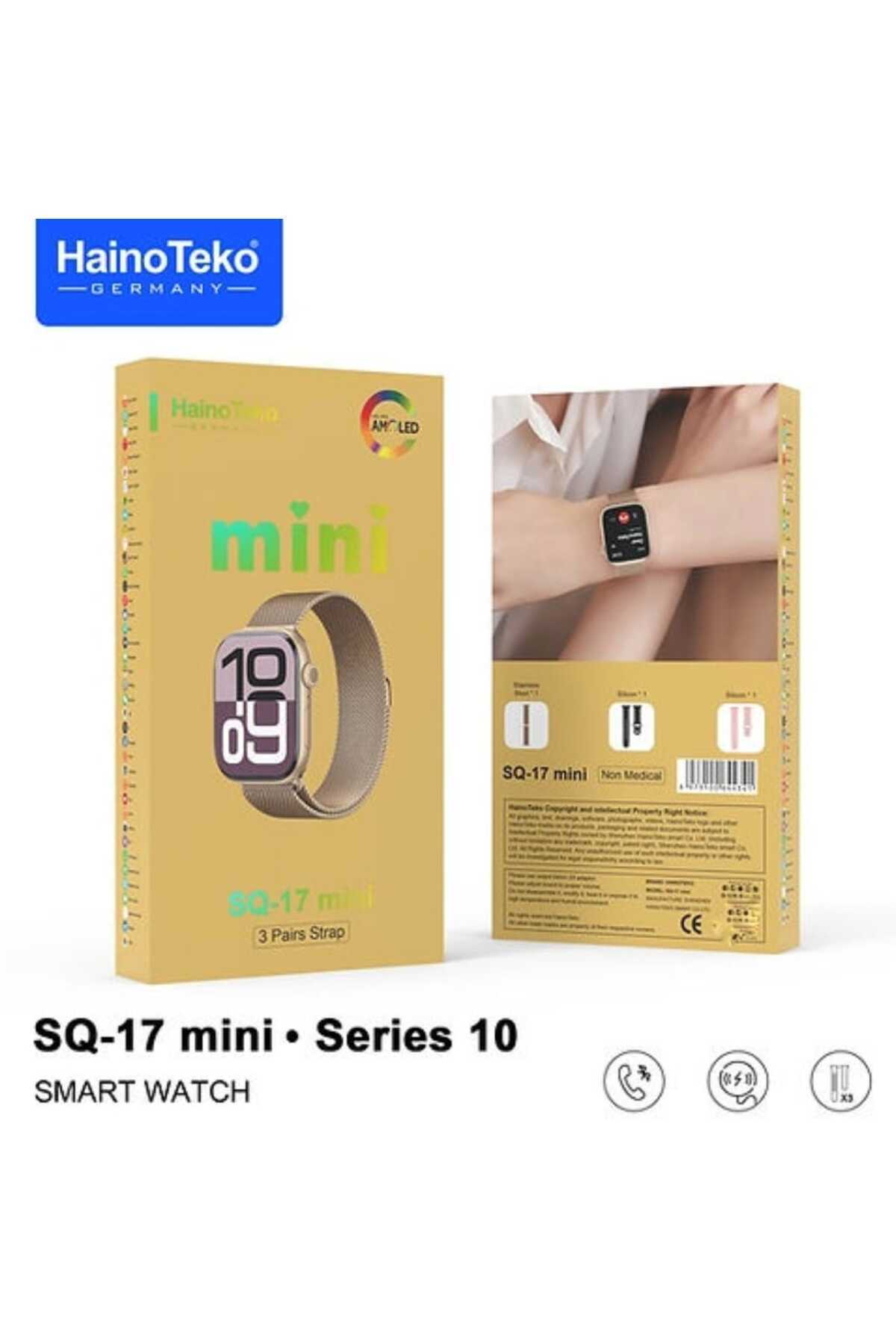 Generic-Sq-17 Mini Series 10 Smart Watch with Amoled Display, 3 Pairs of Straps, and Wireless Charger 2