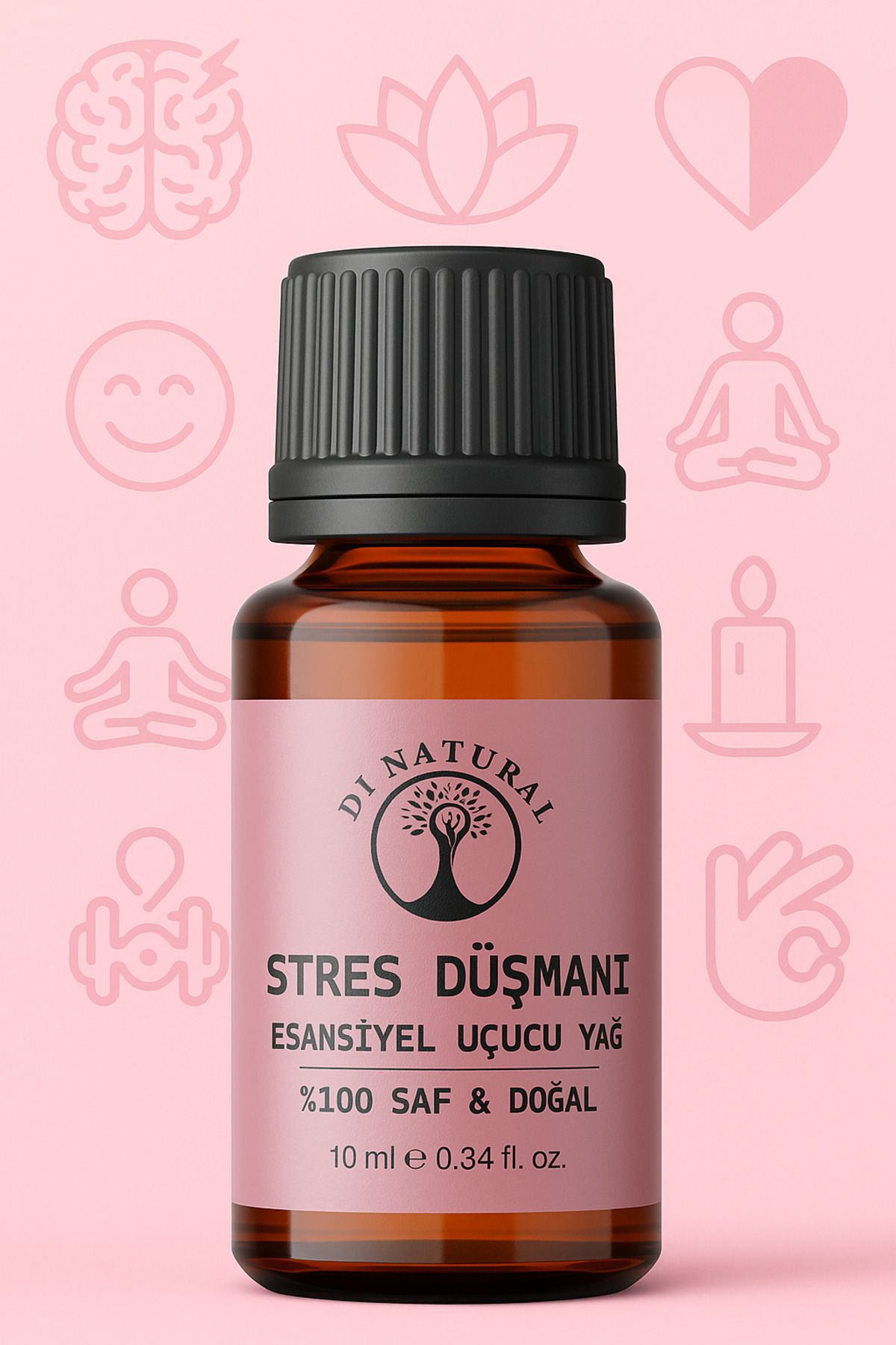 di naturel Stres Düşmanı Uçucu Yağ %100 Saf Doğal Esans Buhurdanlık Difüzör Oda Esansı 10 ml