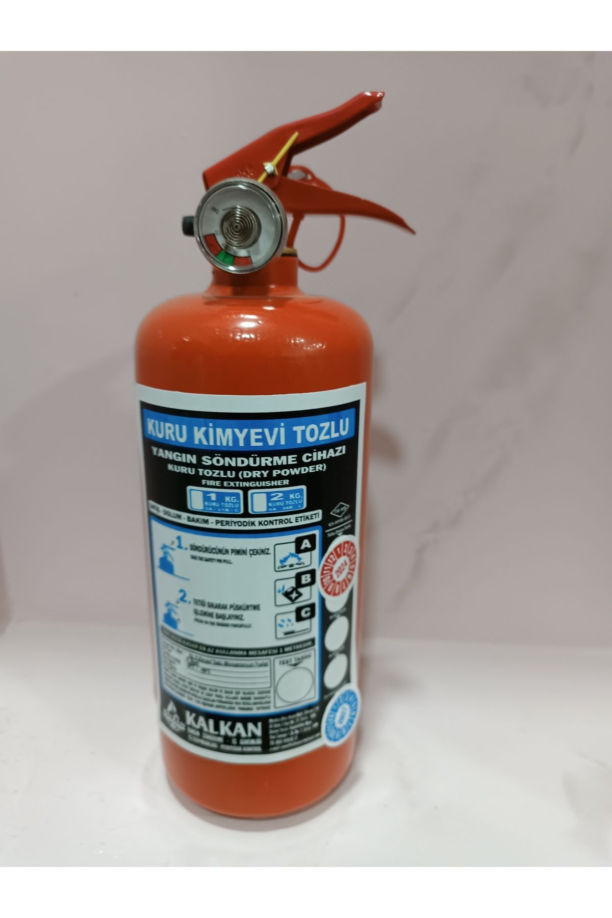 Özkalkan yangın söndürme Tekne sertifikalı 1 kg 1 adet kuru kimyevi tozlu ulaştırma bakanlığı yetkili TSE hyb yetkili