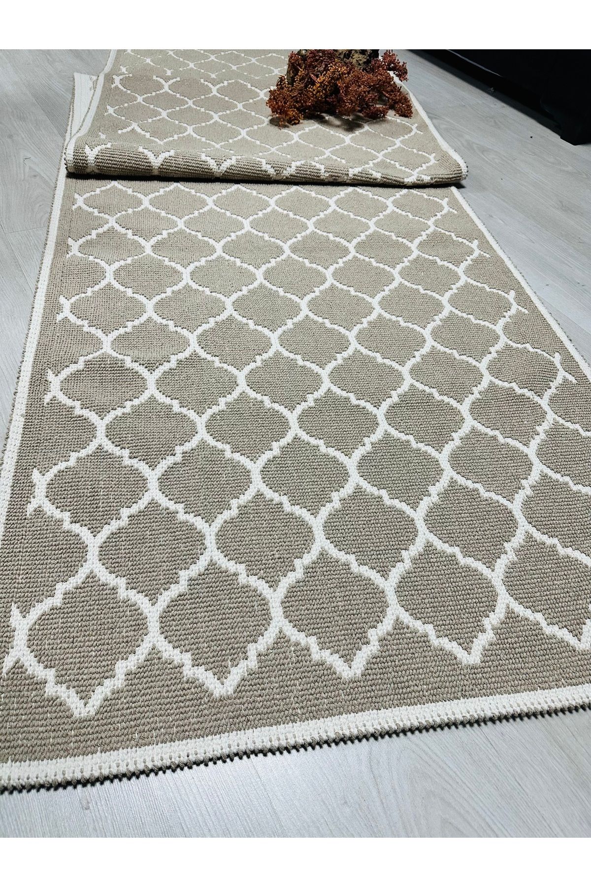 Çelsa Home Dora Bukle Lüks Pamuklu Kilim Bej 80x300 Cm / 120x180 Cm