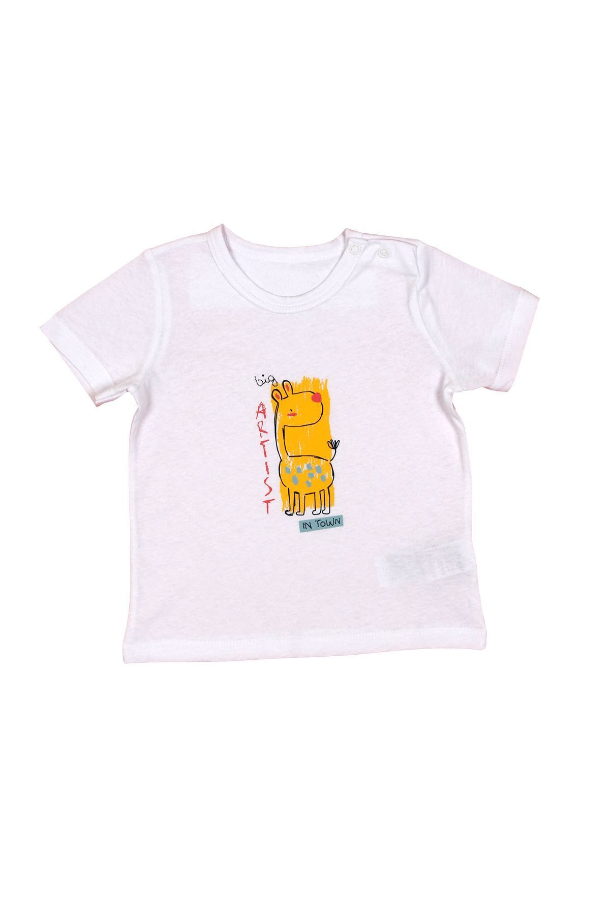 Melekpare Kız Bebek & Çocuk Şortlu Yazlık 2li Tişört Şort Takım %100 Pamuk fotoğrafı 3 (önizleme)