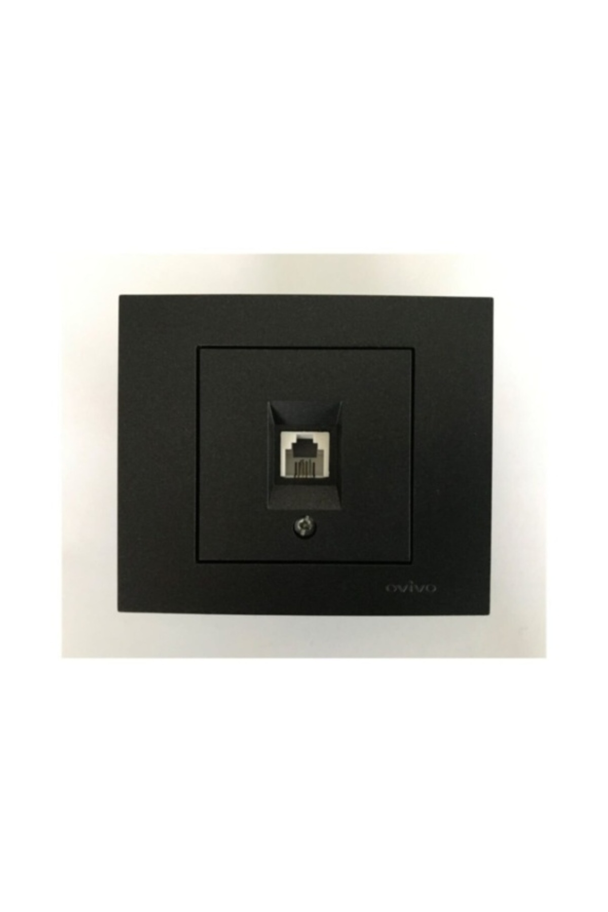 OVİVO Grano Siyah Numeris Telefon Priz Modül+kapak (çerçevesiz)