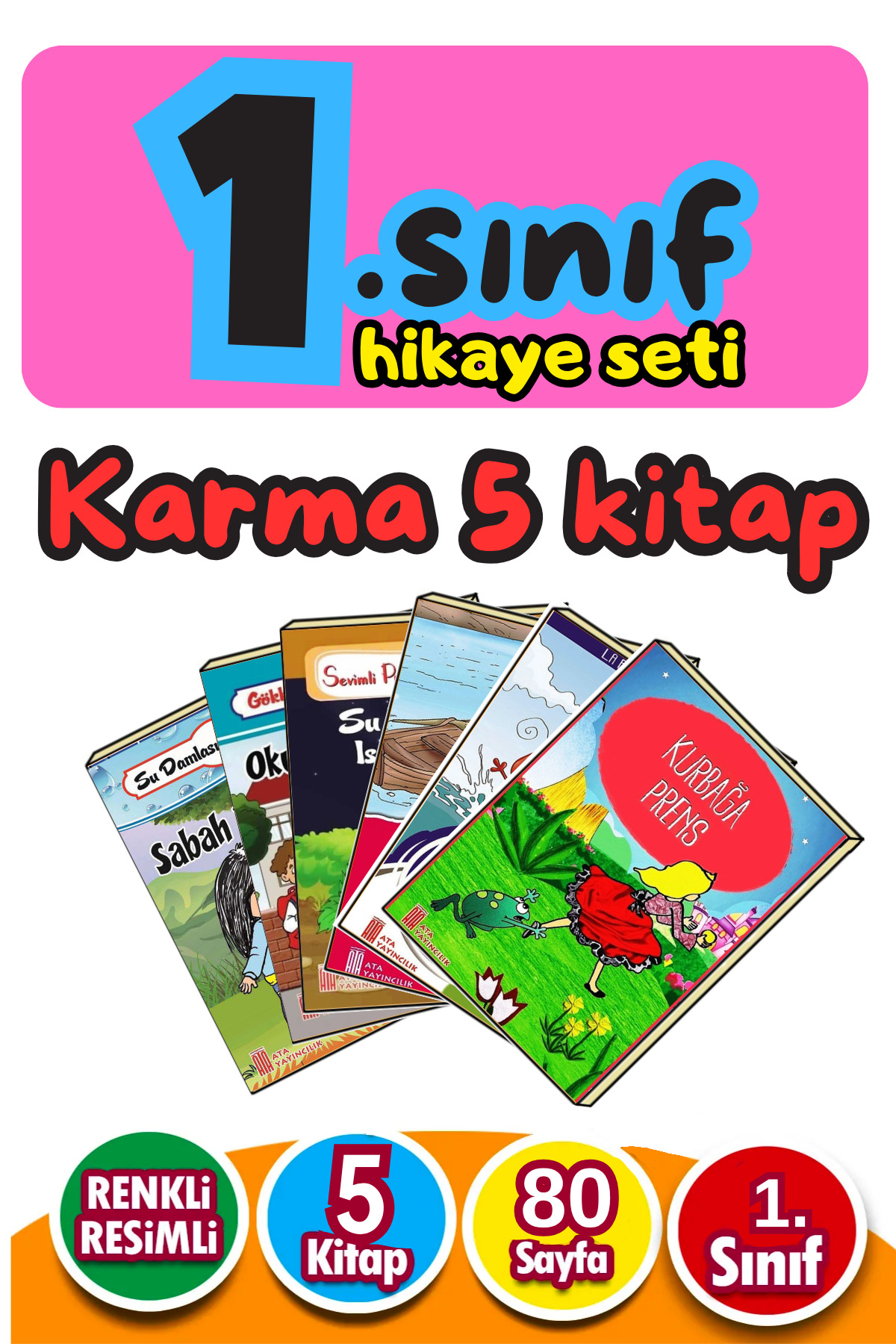 Ata Yayıncılık 1.sınıflar Için Eğlenceli Rengarenk 5'li Karma Hikaye Kitabı Seti fotoğrafı 4 (önizleme)