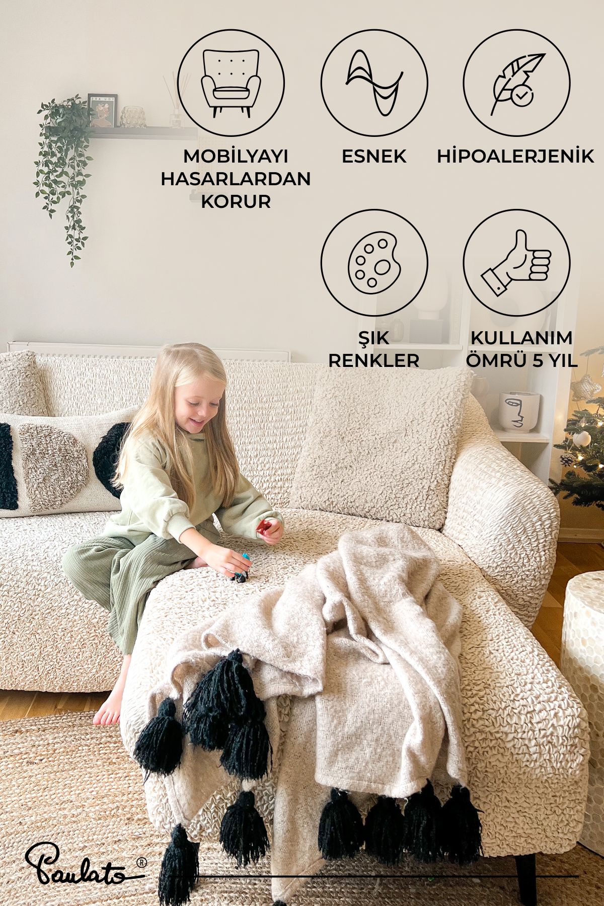 روکش مبل کیس جلوی صندلی گوشه و شستشوی قابل شستشو وانیل Paulato