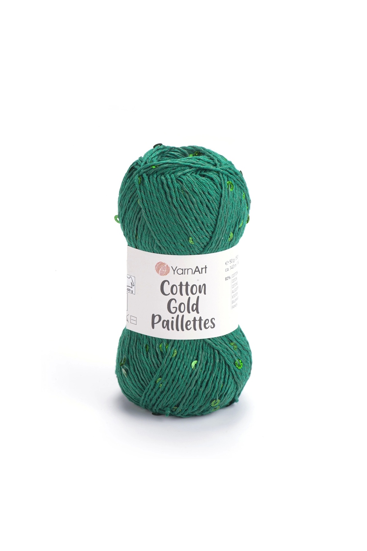 Yarnart-Cotton Gold Paillettes 7114 Sparkling Sequin Hand Knitting Yarn 1