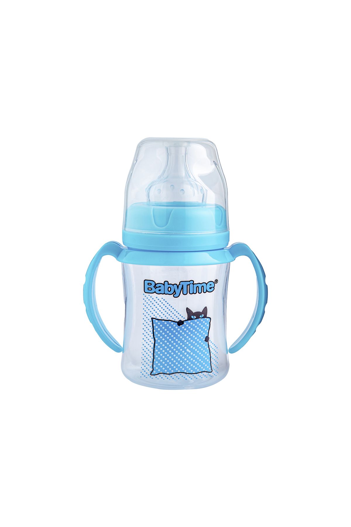 ALVİT Babytıme 078 Genis Ağız Kulplu Pp Biberon (SİLİKON UÇLU) 150ml
