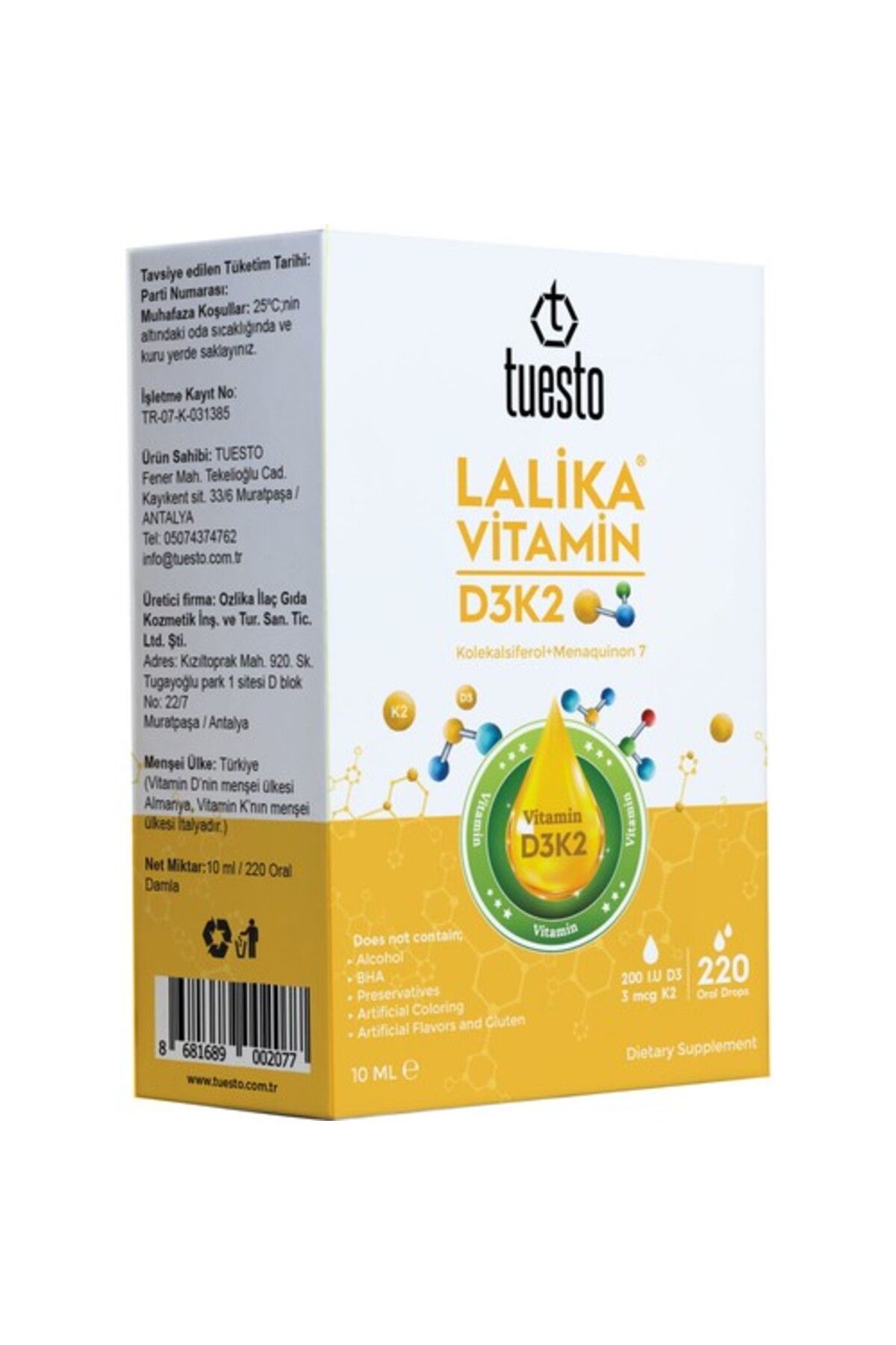 Testo Tuesto Lalıka D3k2 Damla