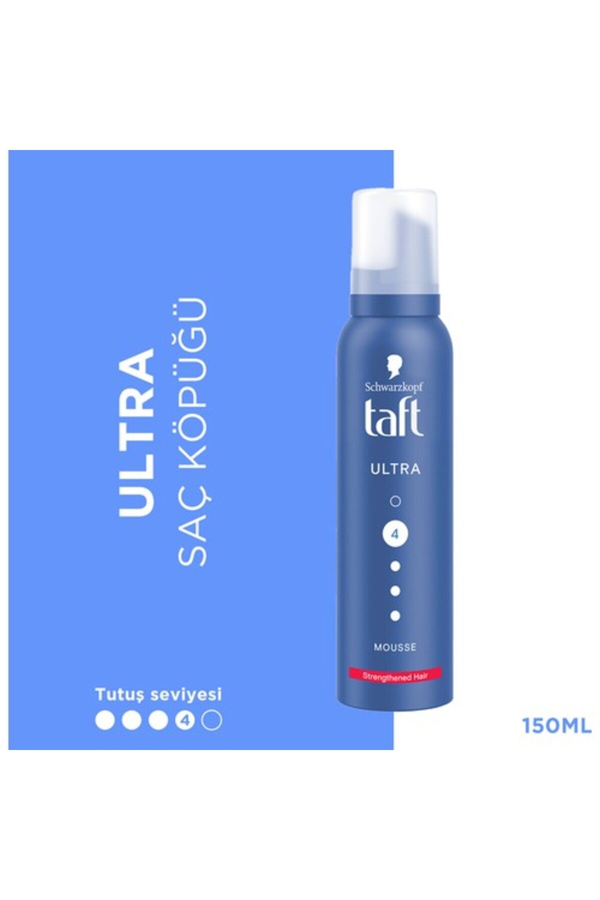 Taft Saç Köpüğü No:4 Ultra Güçlü 150ml