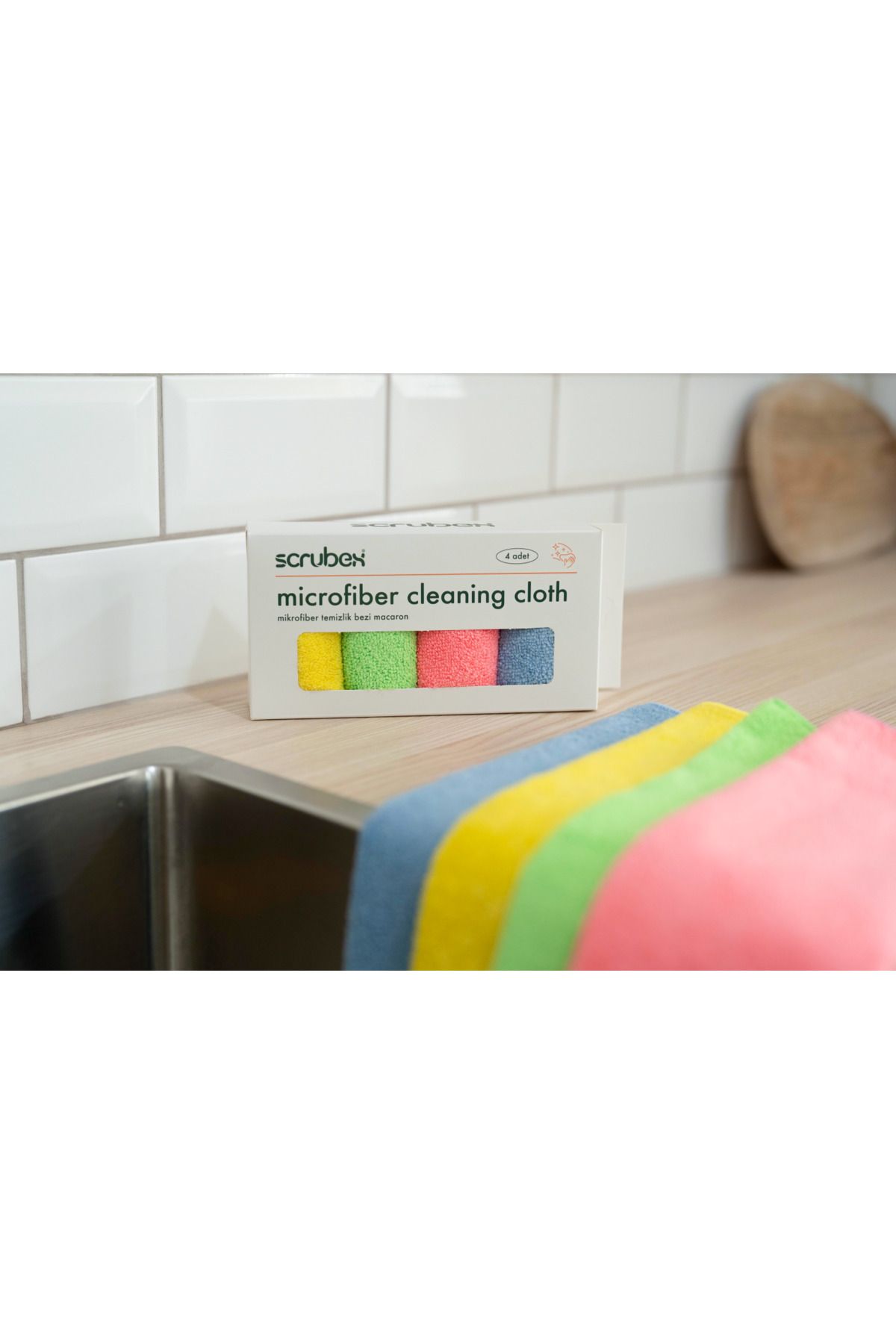 Scrubex Mikrofiber Temizlik Bezi 4’lü Macaron 40*40cm
