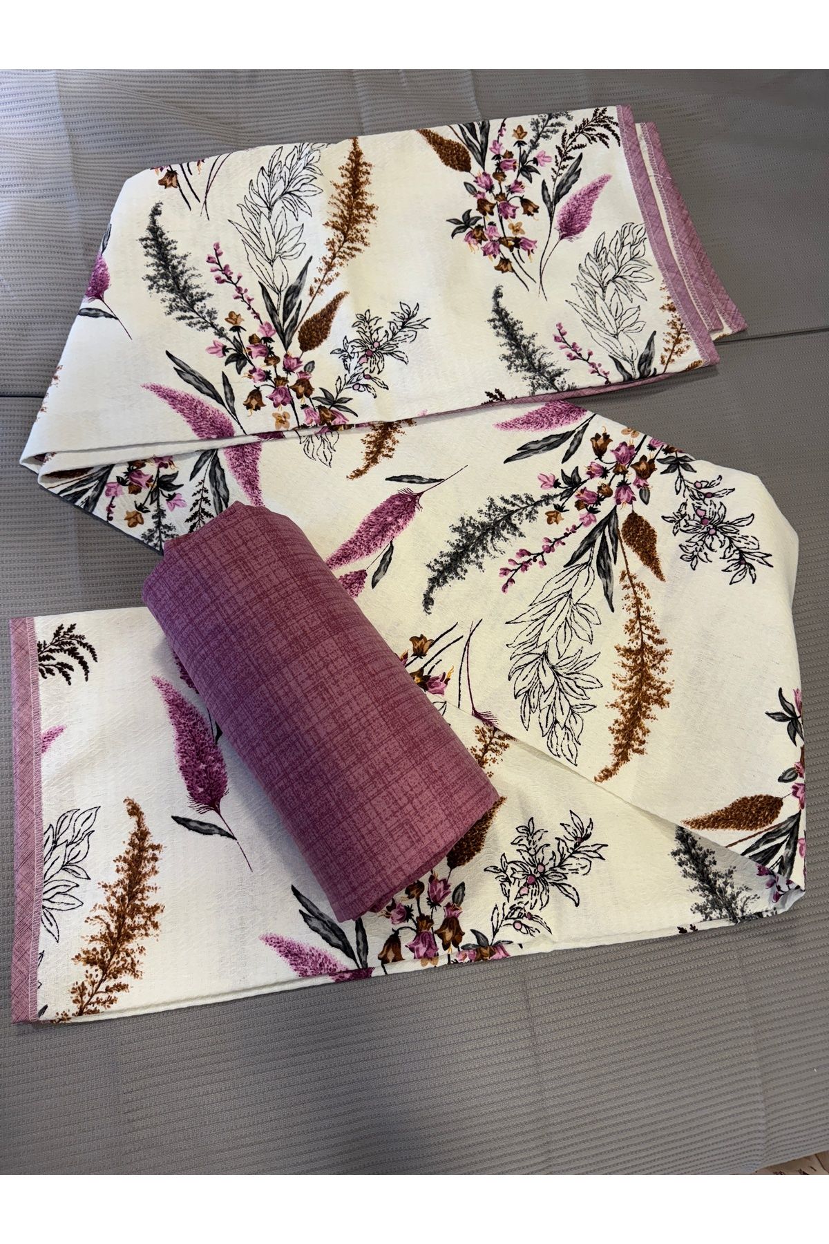 ŞENER HOME Başak Desenli Çarşafı Lastikli Çift Kişilik Pike Takımı
