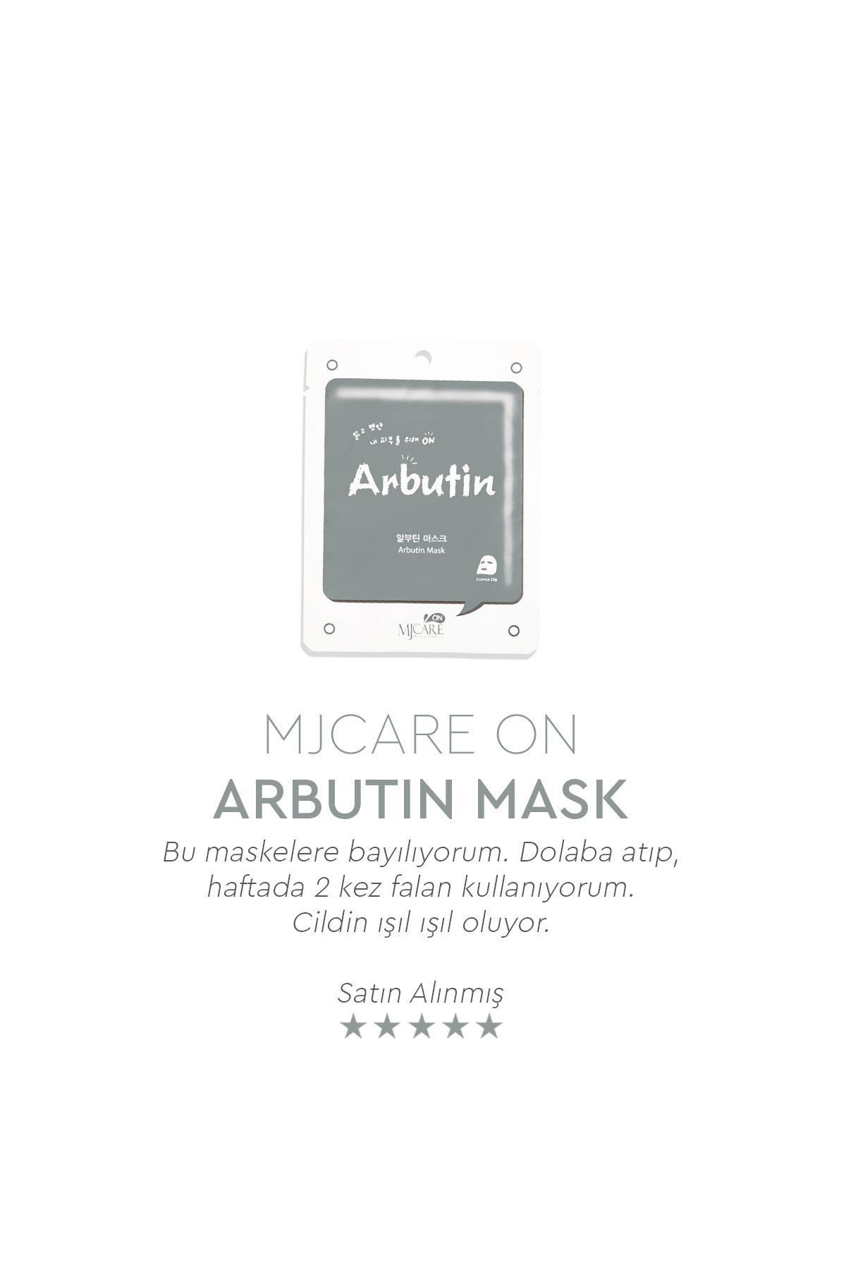 Mjcare-Arbutin Extract Face Mask8809220800153 6