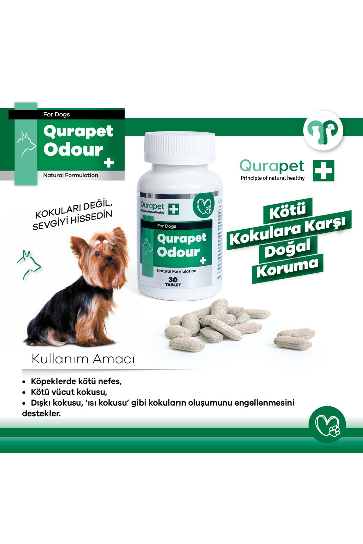 QURAPET ODOUR Koku Giderici Tablet