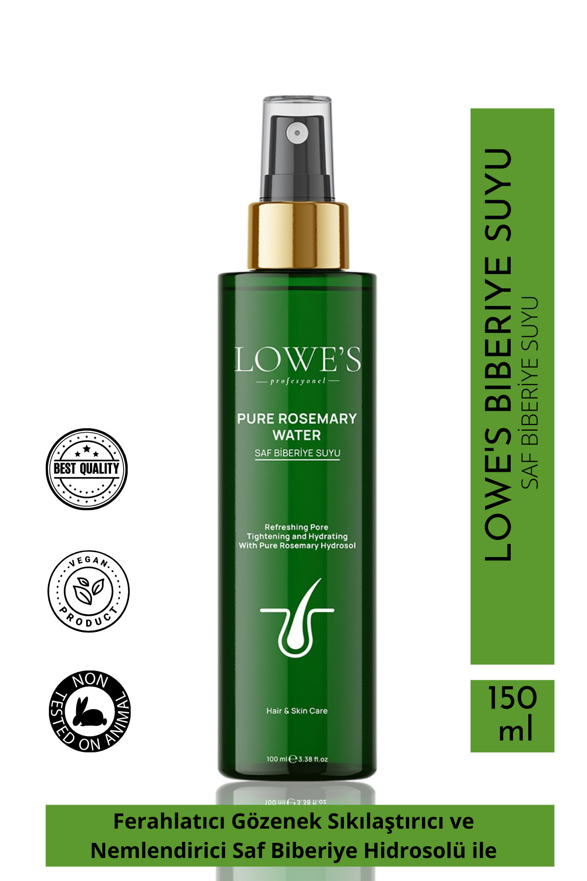 Kozmetik Saf Biberiye Suyu Saç Dökülmesine Karşı Ve Hızlı Uzama Destekleyici Doğal Saç Toniği 150 ml — lowes33