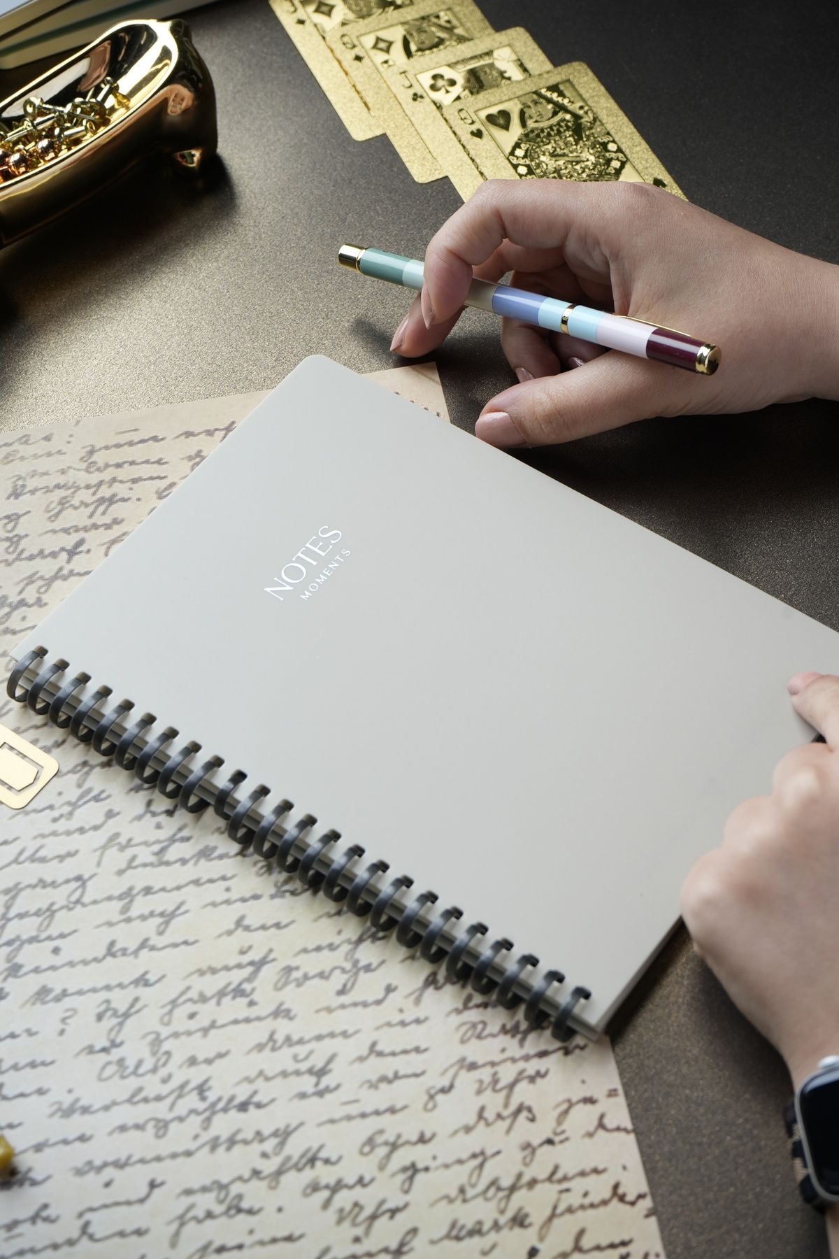 Victoria's Journals Silicone Spiralli Defter 80 gr Ivory A5 Çizgili