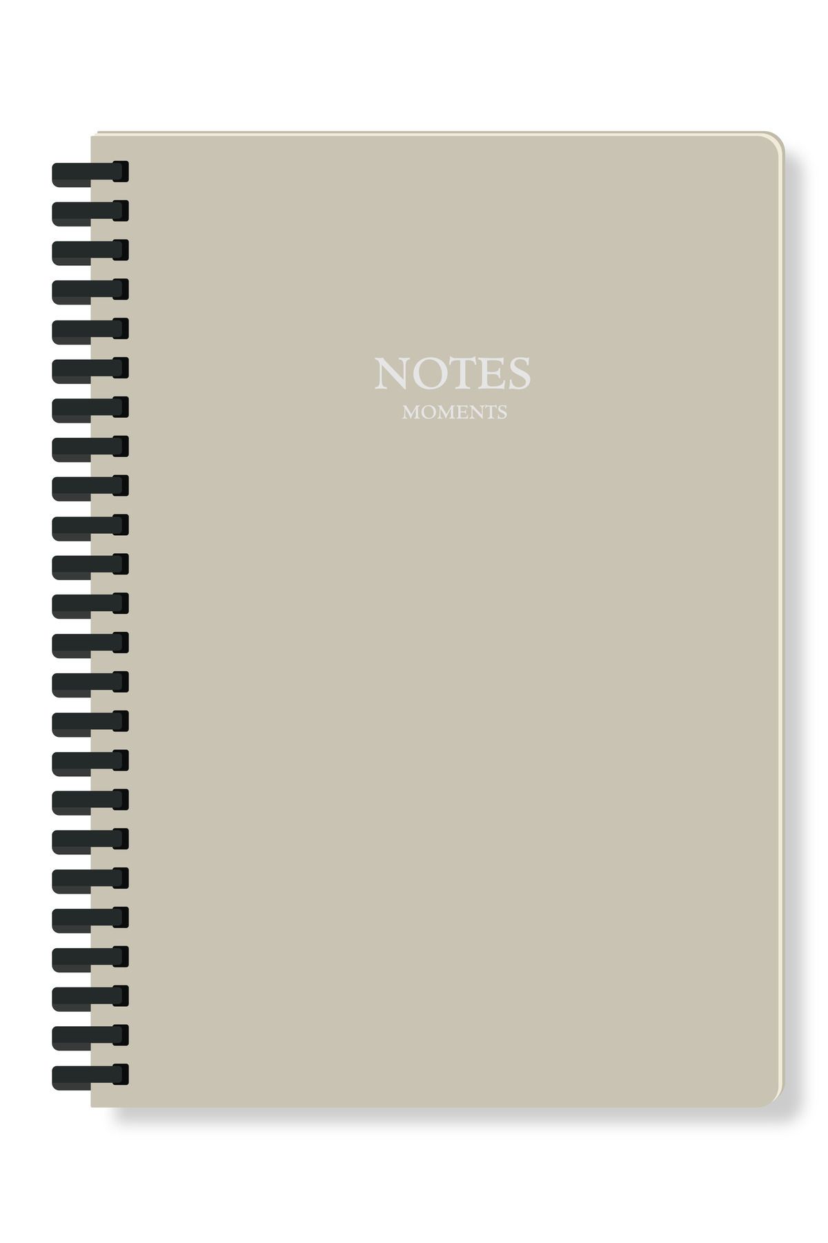 Victoria's Journals-Silicone Spiral Notebook 80 Gr. Ivory 18X25Cm Striped 8