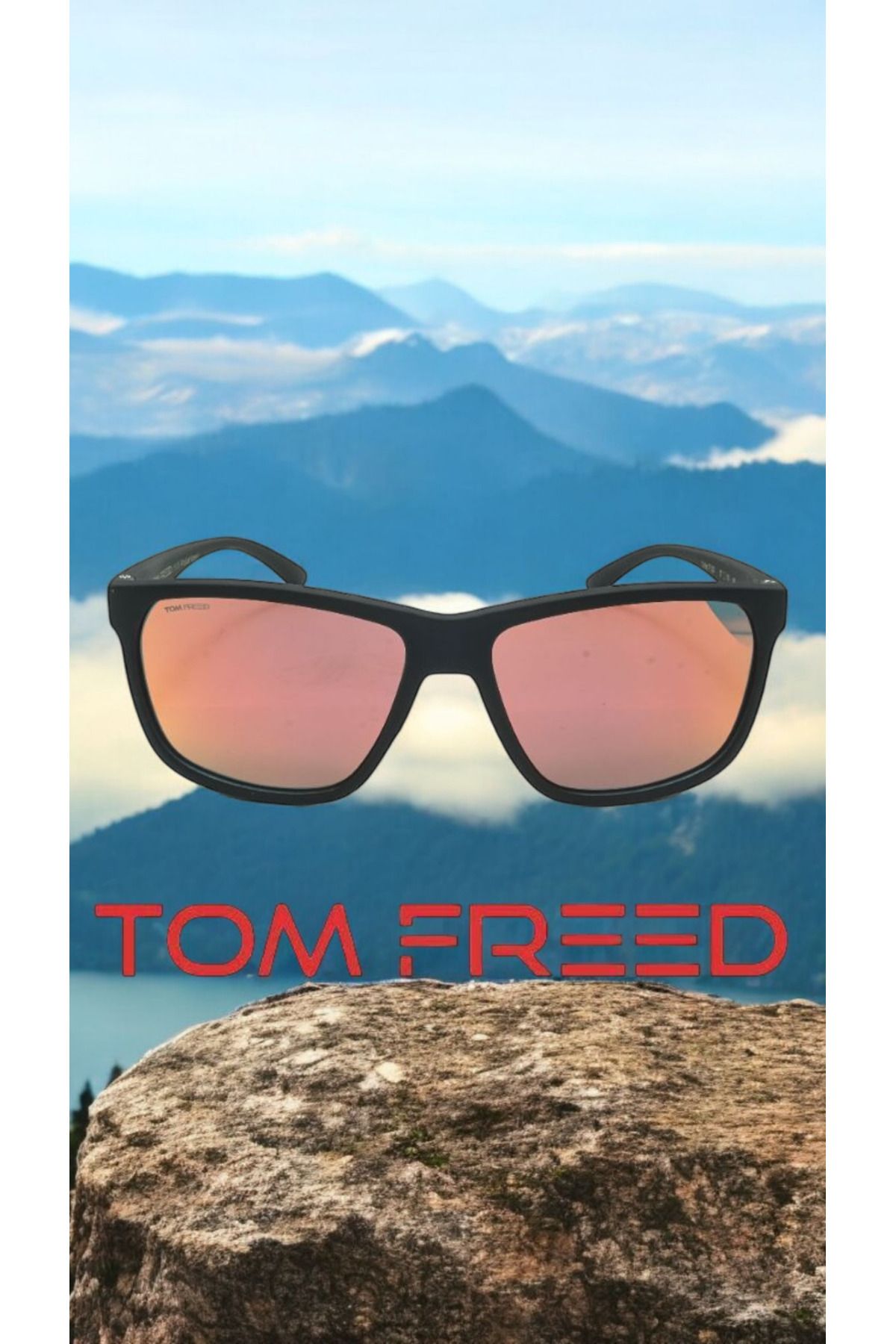 TOM FREED Kare Güneş Gözlüğü Polarize Tom Freed