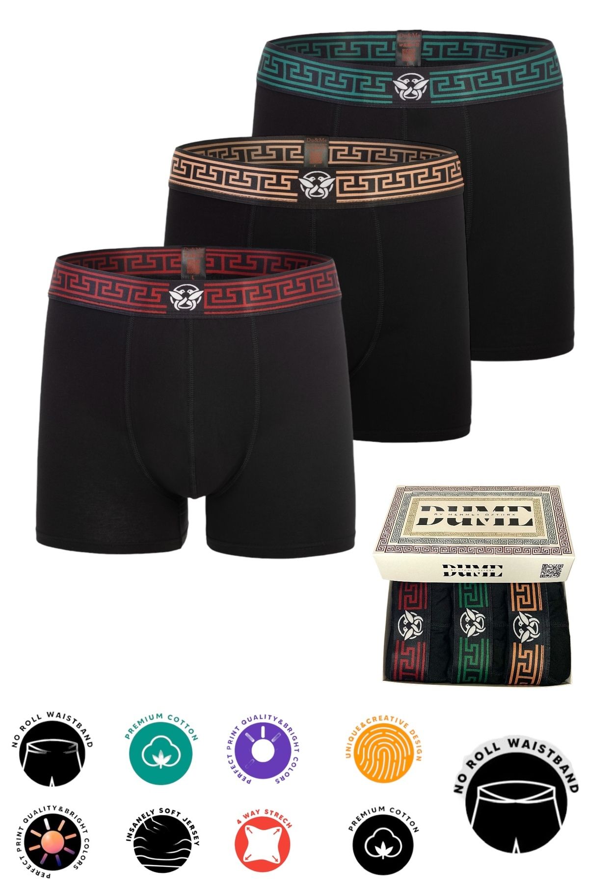 Premium Pamuklu Likralı Erkek Boxer Terletmeyen Koyu Yapmayan Kumaş (lüks Kutulu )