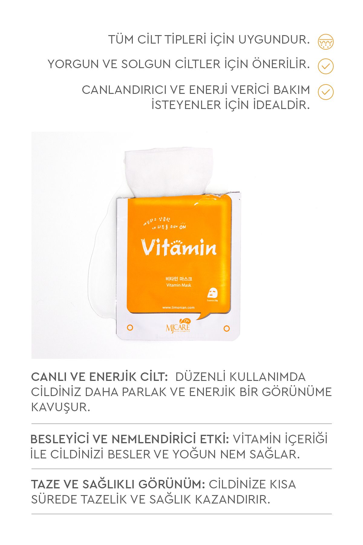 Mjcare-MJ Care On Vitamin Mask -Vitamin Mask8809220800221 5