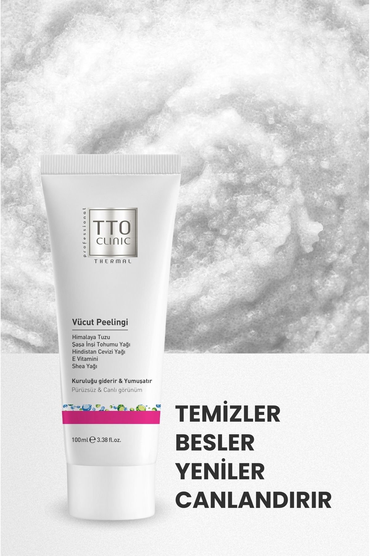 اسکراب بدن لایه برداری CLINUC بمب رطوبت 100 میل Tto