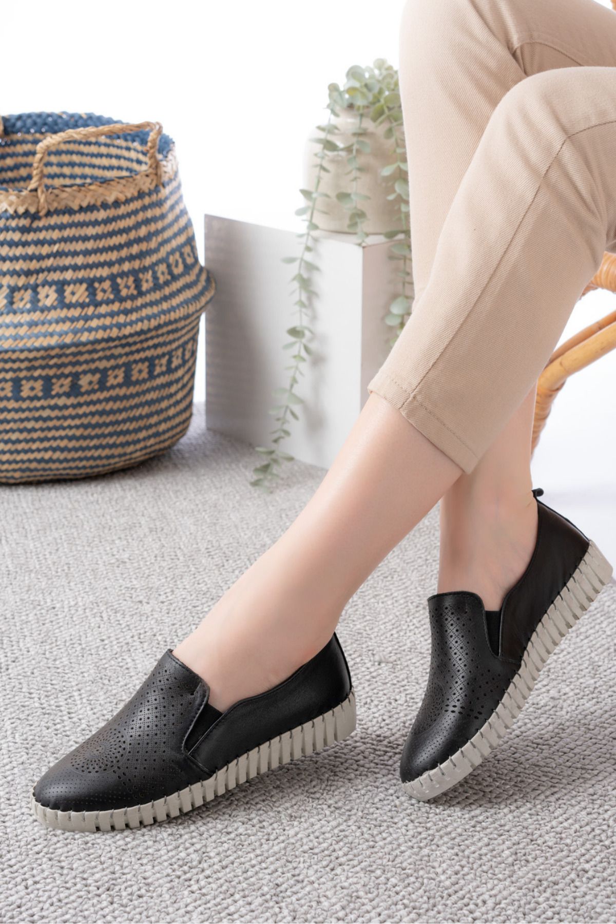 Dericalle shoes Hakiki Deri Kadın yazlık ayakkabı