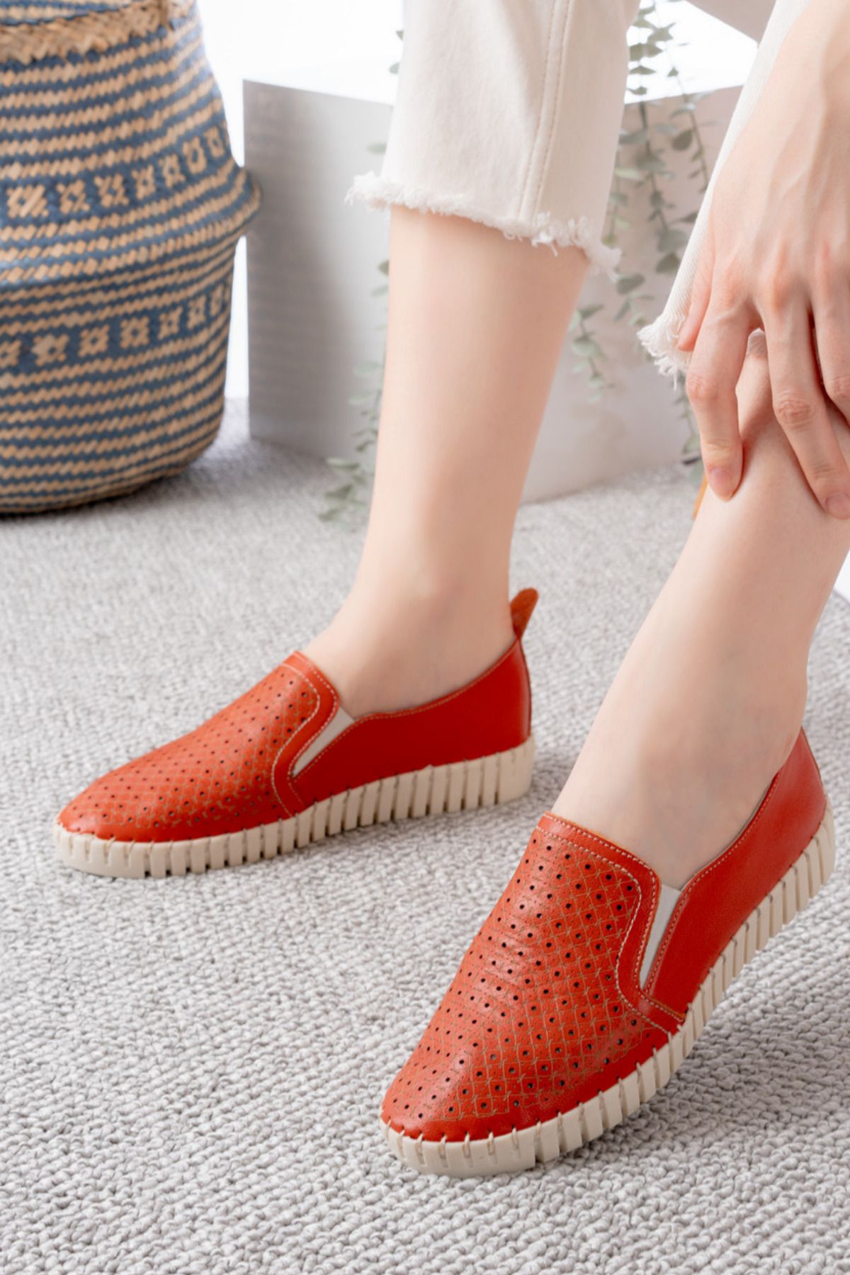 Dericalle shoes Hakiki Deri Kadın yazlık Ayakkabı