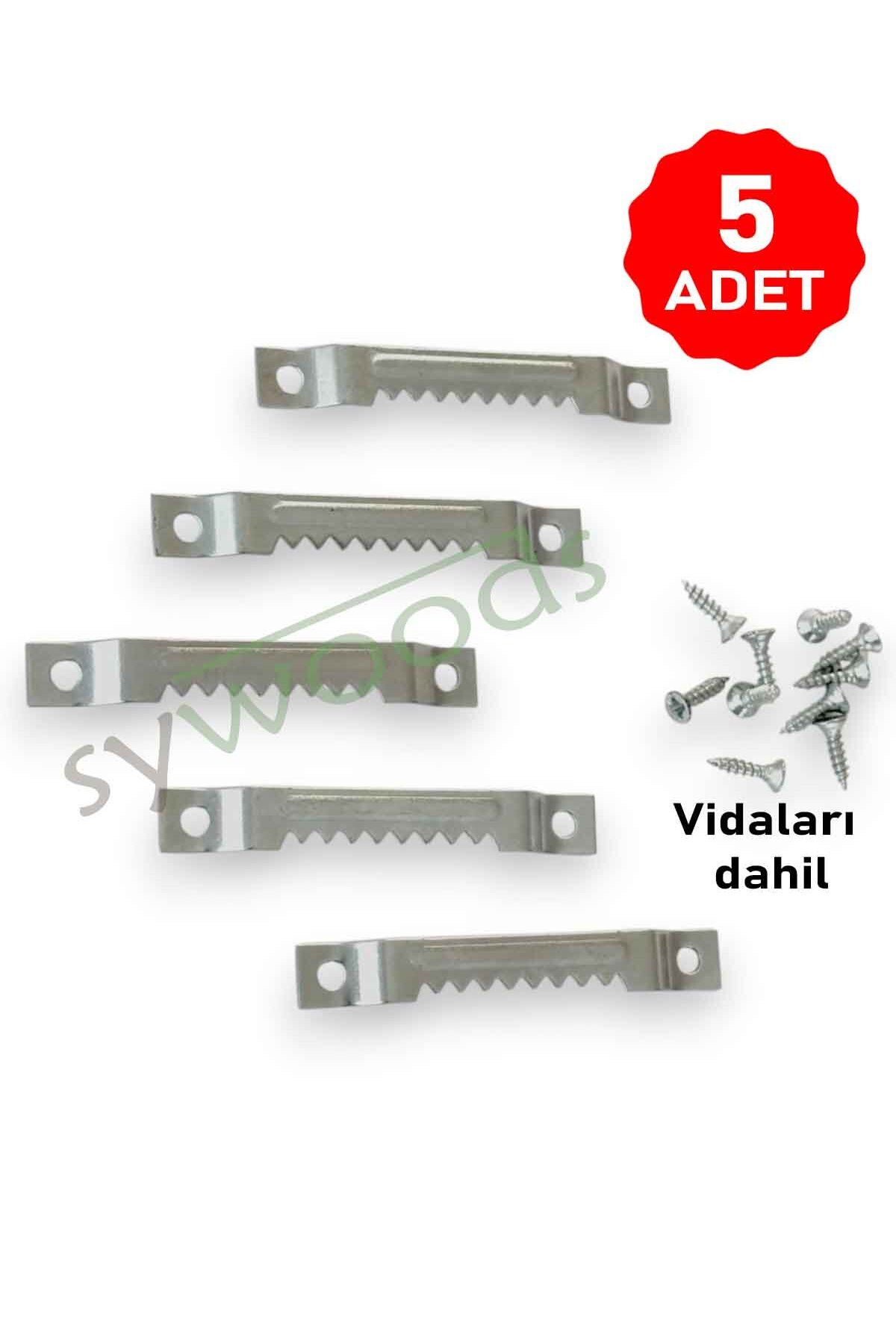 sywoods 5 adet timsah çerçeve tablo askısı vidalı 6 cm