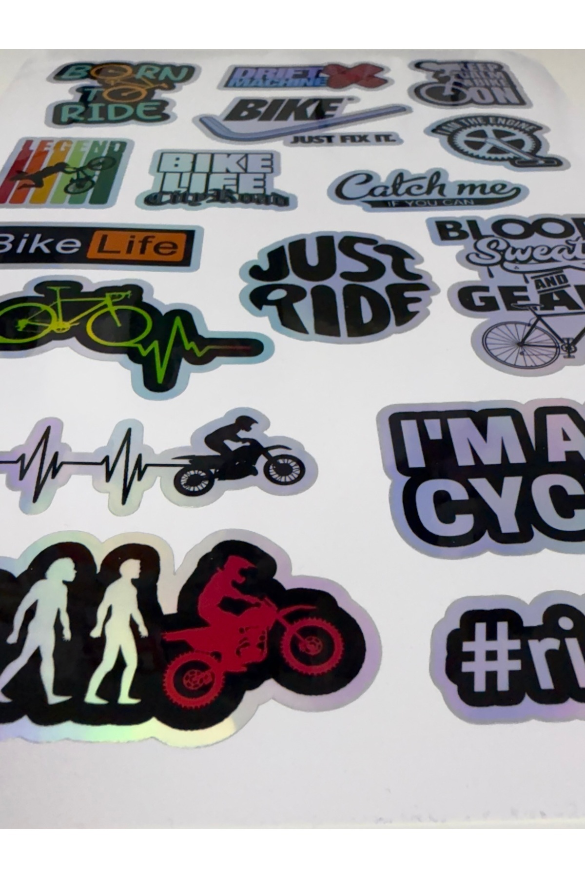ca kay bu Bisiklet Sticker ( Etiket ) notebook,kask, duvar