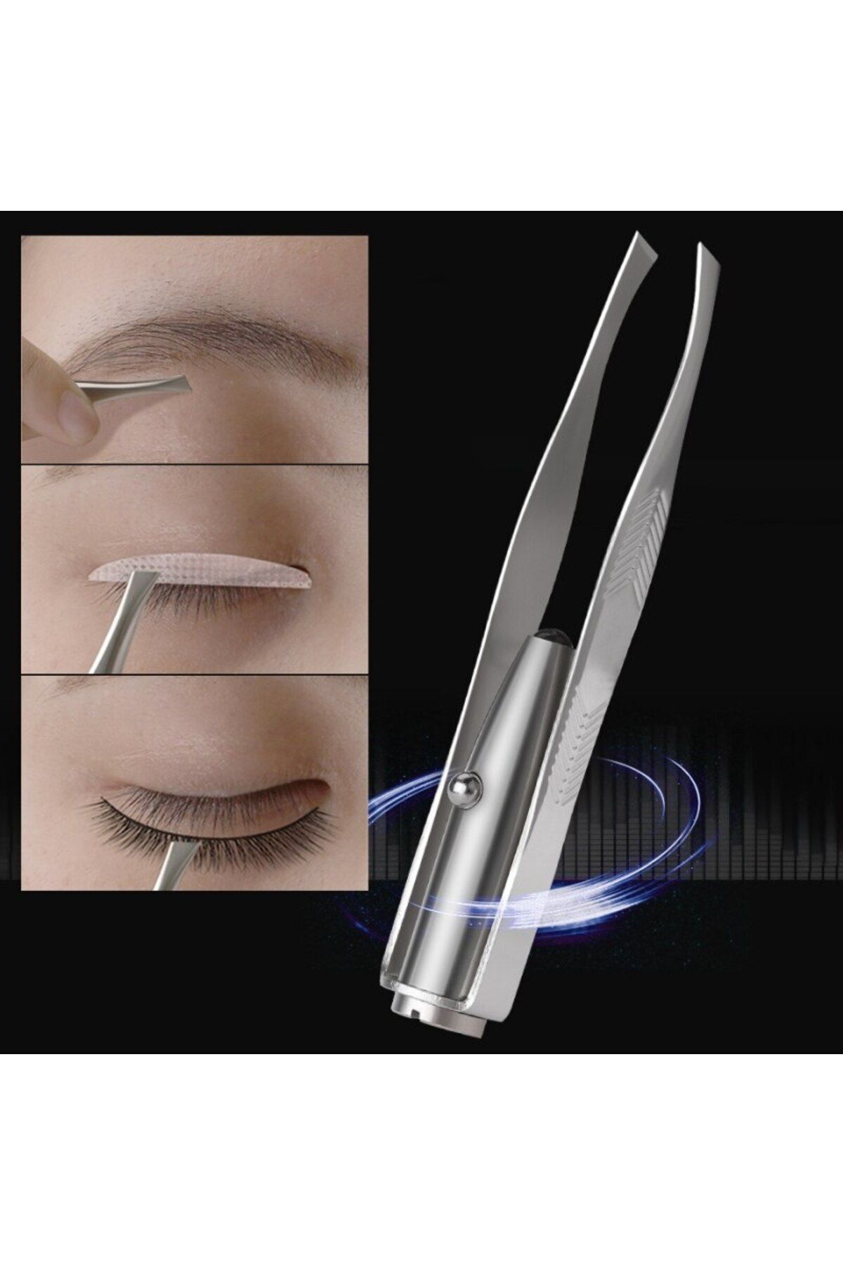 Universal-Professional Tweezer with Built-In Led, for Removing Unwanted Hair from Eyebrows or Eyelashes 4
