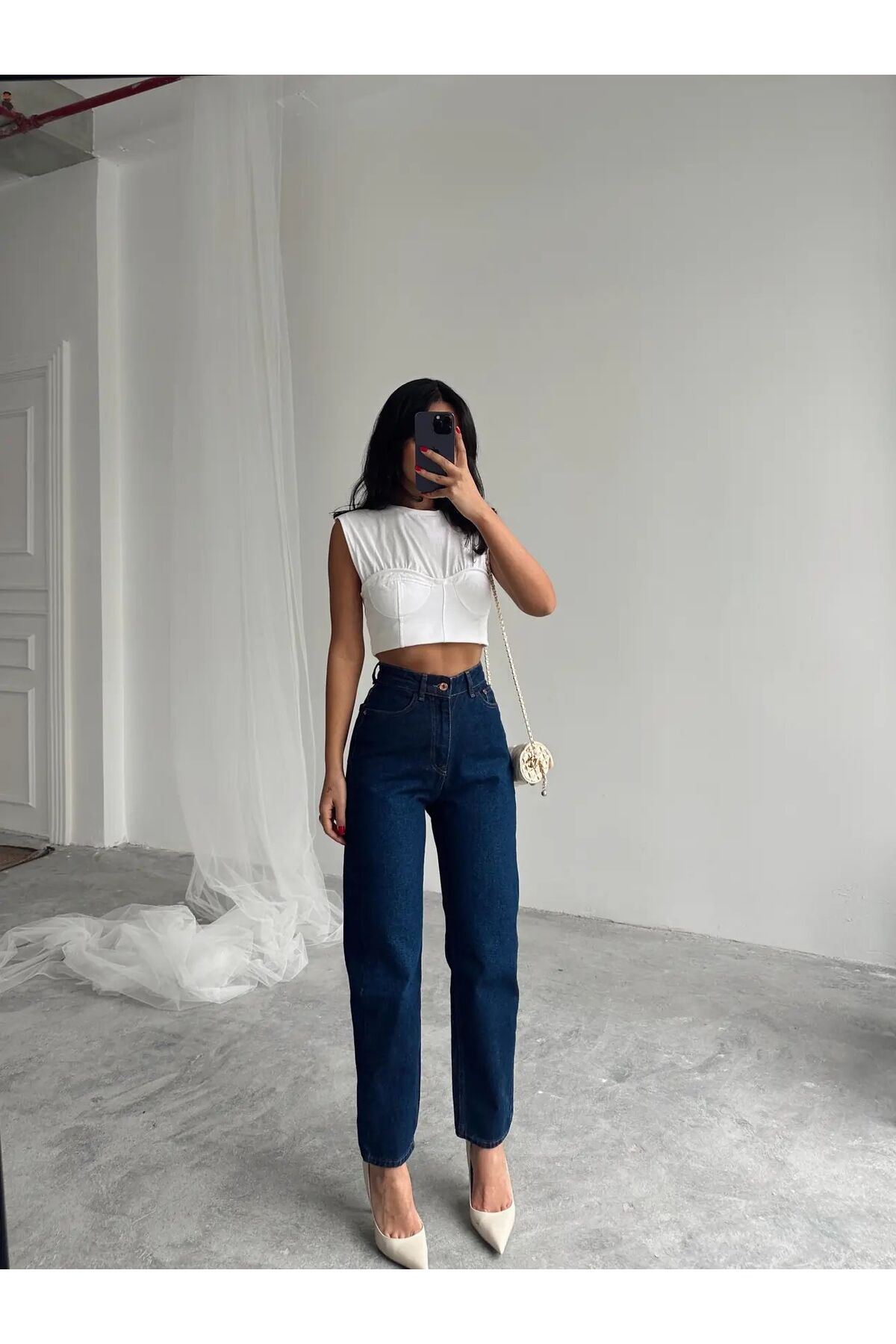 mydukkan.co  Havuç Kesim Boyfriend Jean Lacivert - Görsel 2