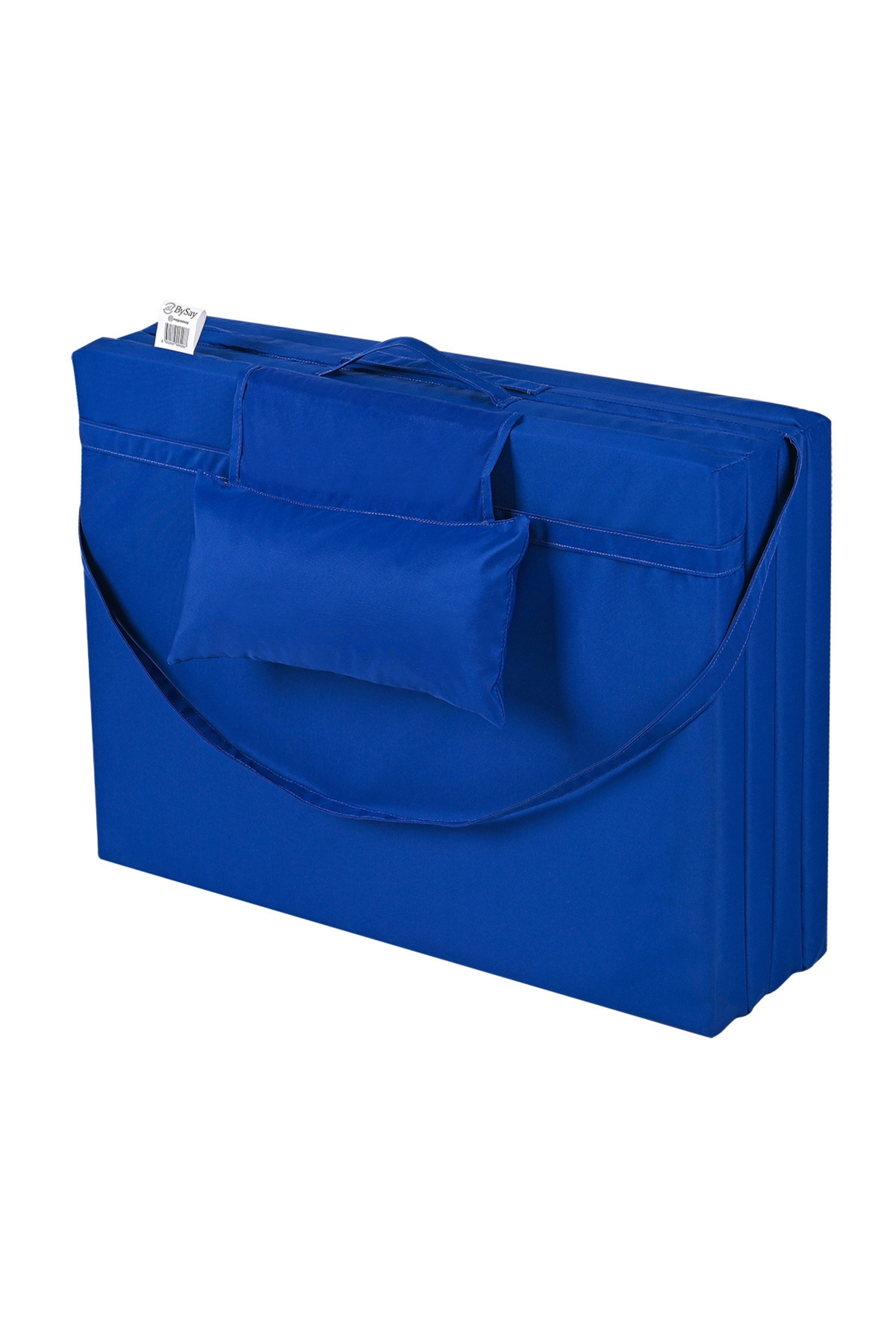 Sunbed Cushion Camping Cushion with Zipper Hat 4 Cm (BLUE)