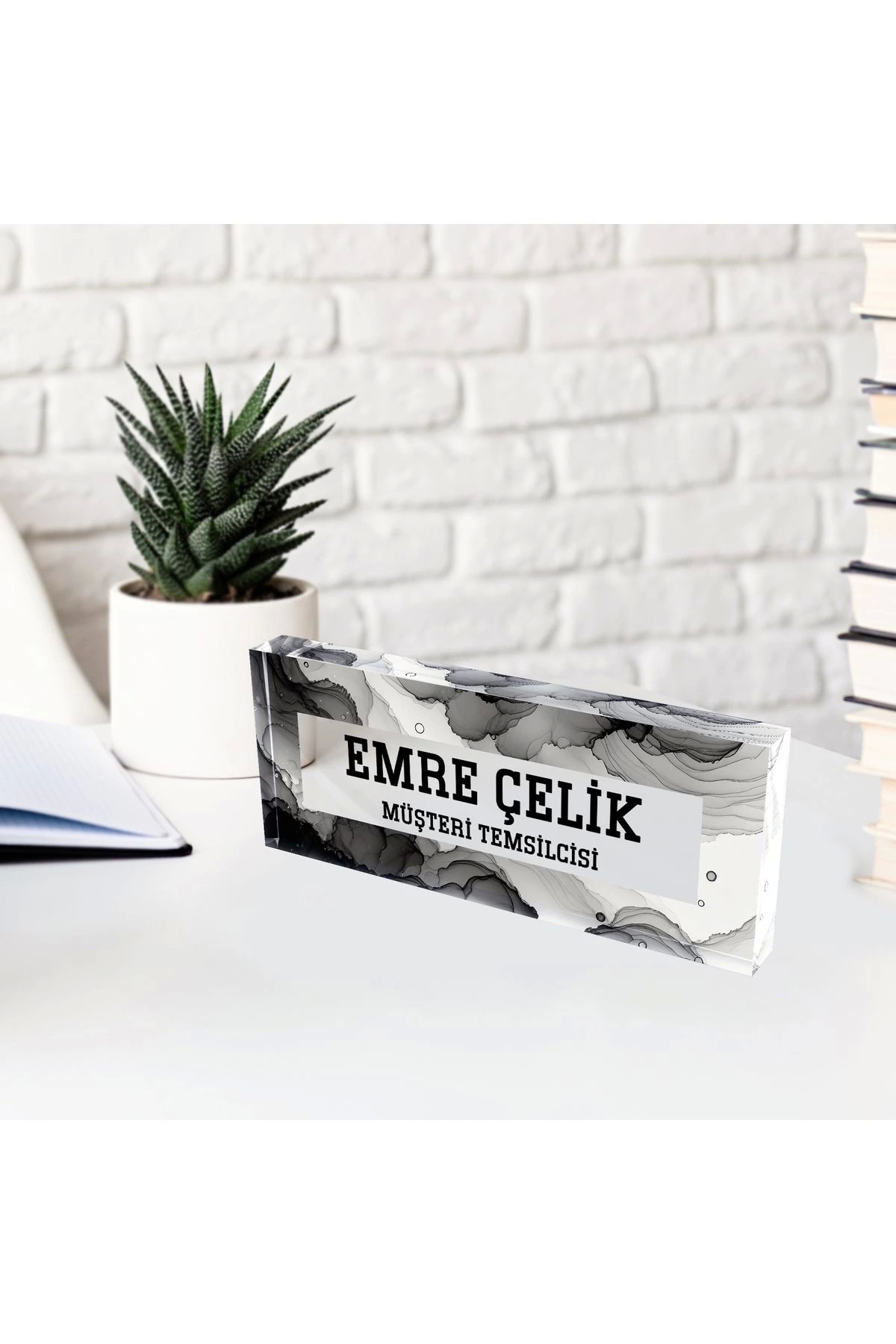 Store Kişiye Özel Akrilik Masa Üstü İsimlik Büro Ofis Makam İşyeri Hediyesi Masaüstü İsimliği