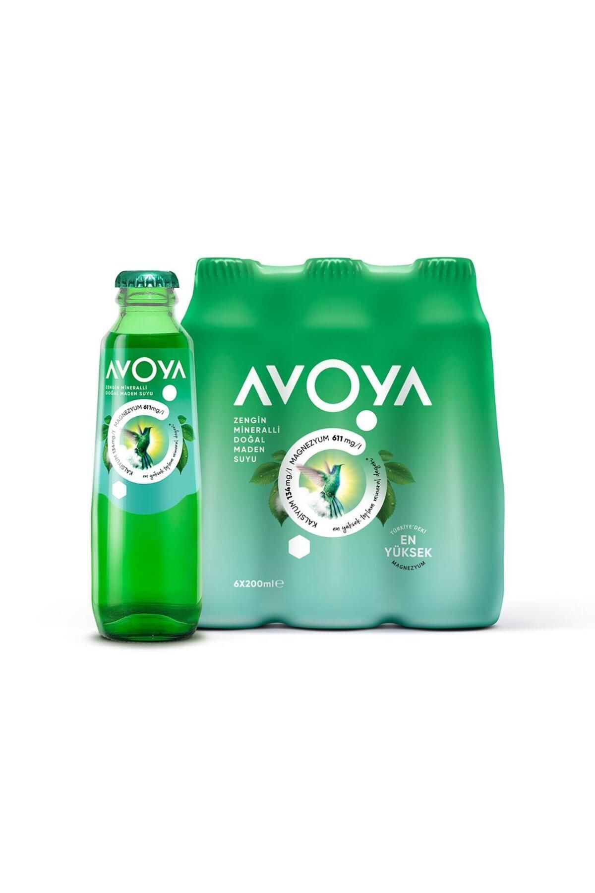 AVOYA 6'lı Sade Maden Suyu 200 ml
