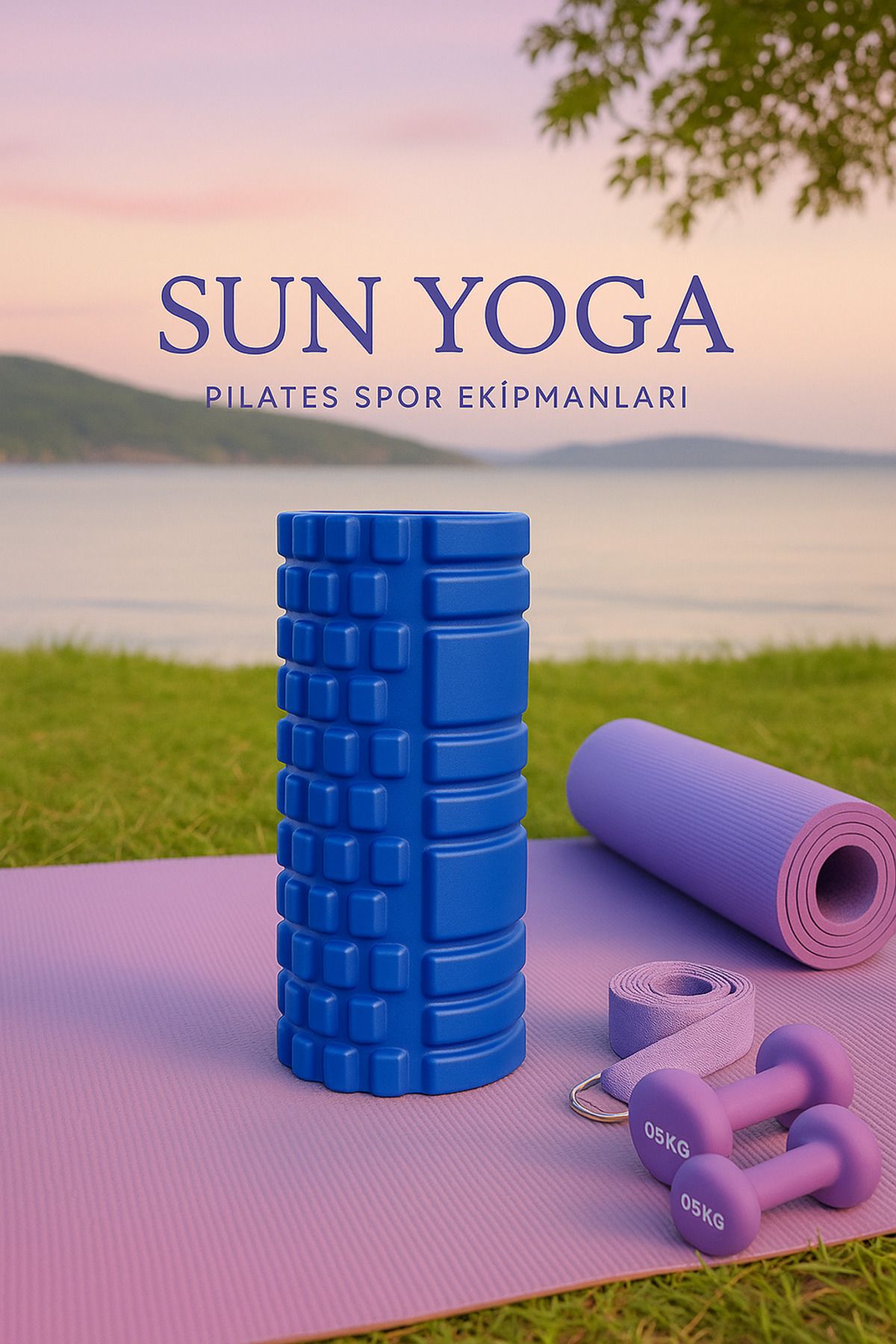 SUN YOGA PİLATES SPOR EKİPMANLARI Yüksek Yoğunlukta Orta Sert Foam Roller Fıtness Pilates Yoga Masaj Rulosu Masaj Köpüğü