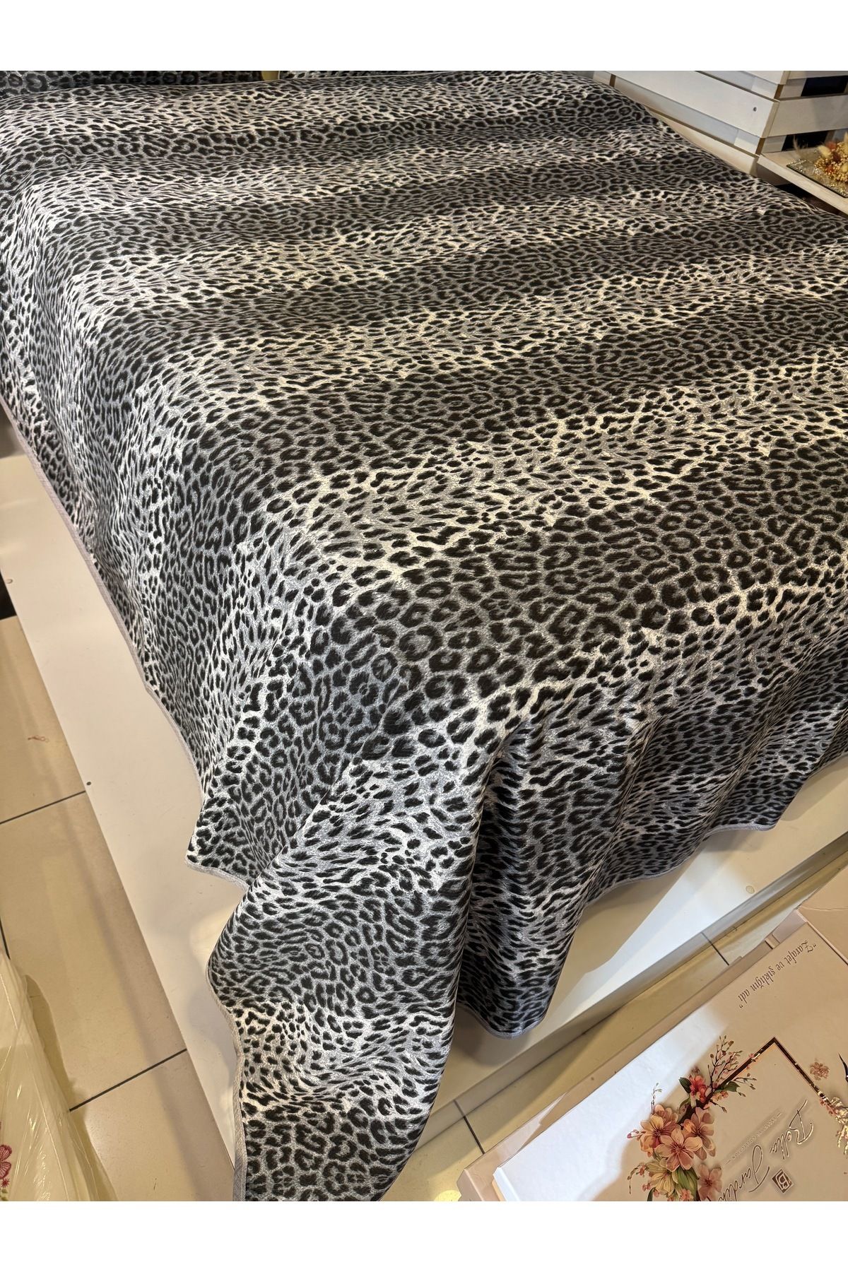 ŞENER HOME-Leopard Printed 200X240 Cm. Double (Battal) Single Pique 6