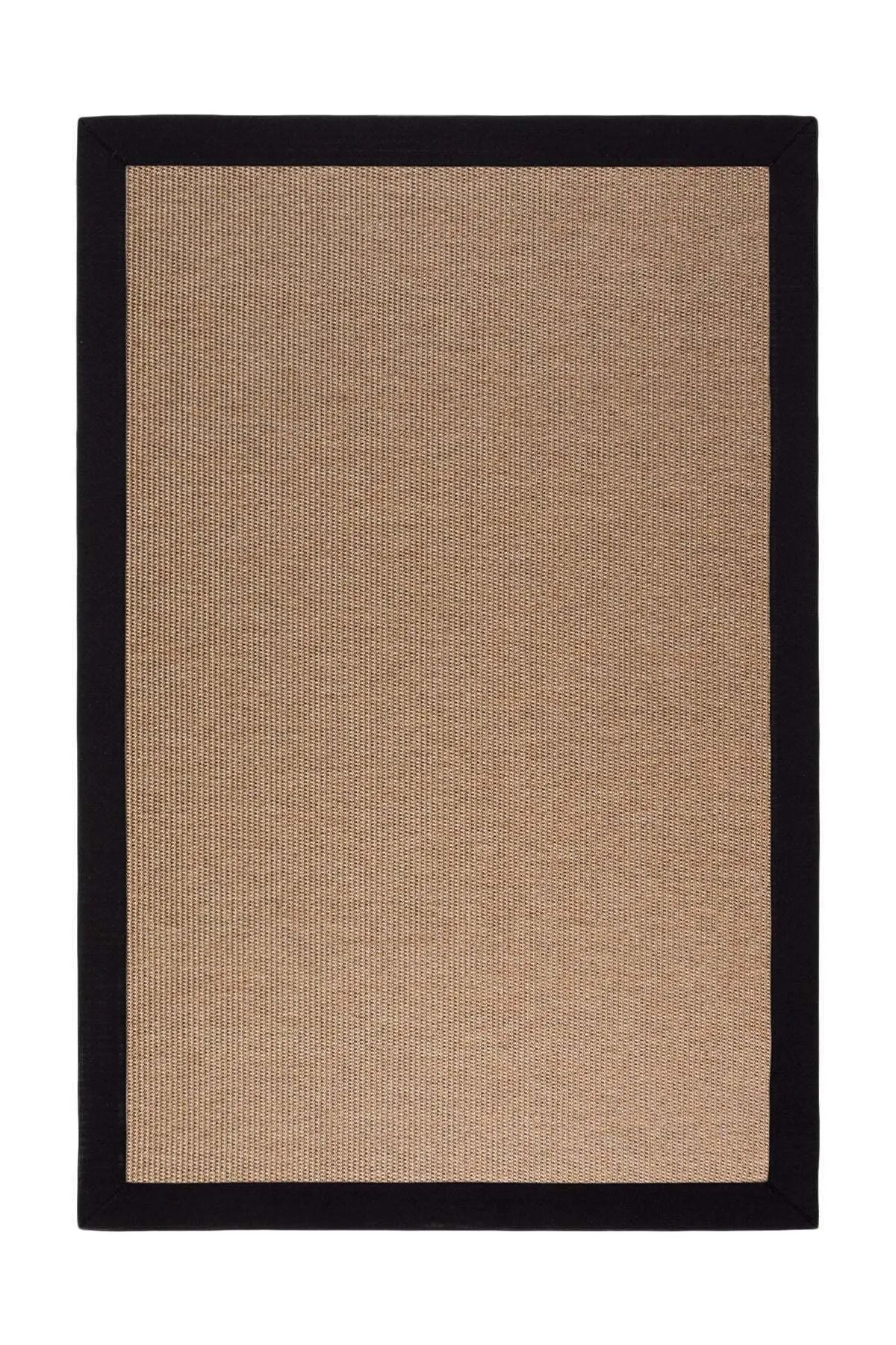 Halımax Siena M208 Hasır Dokulu İthal Sisal Halı Dikdörtgen Bordürlü Kahve Sisal Mutfak Koridor Halısı