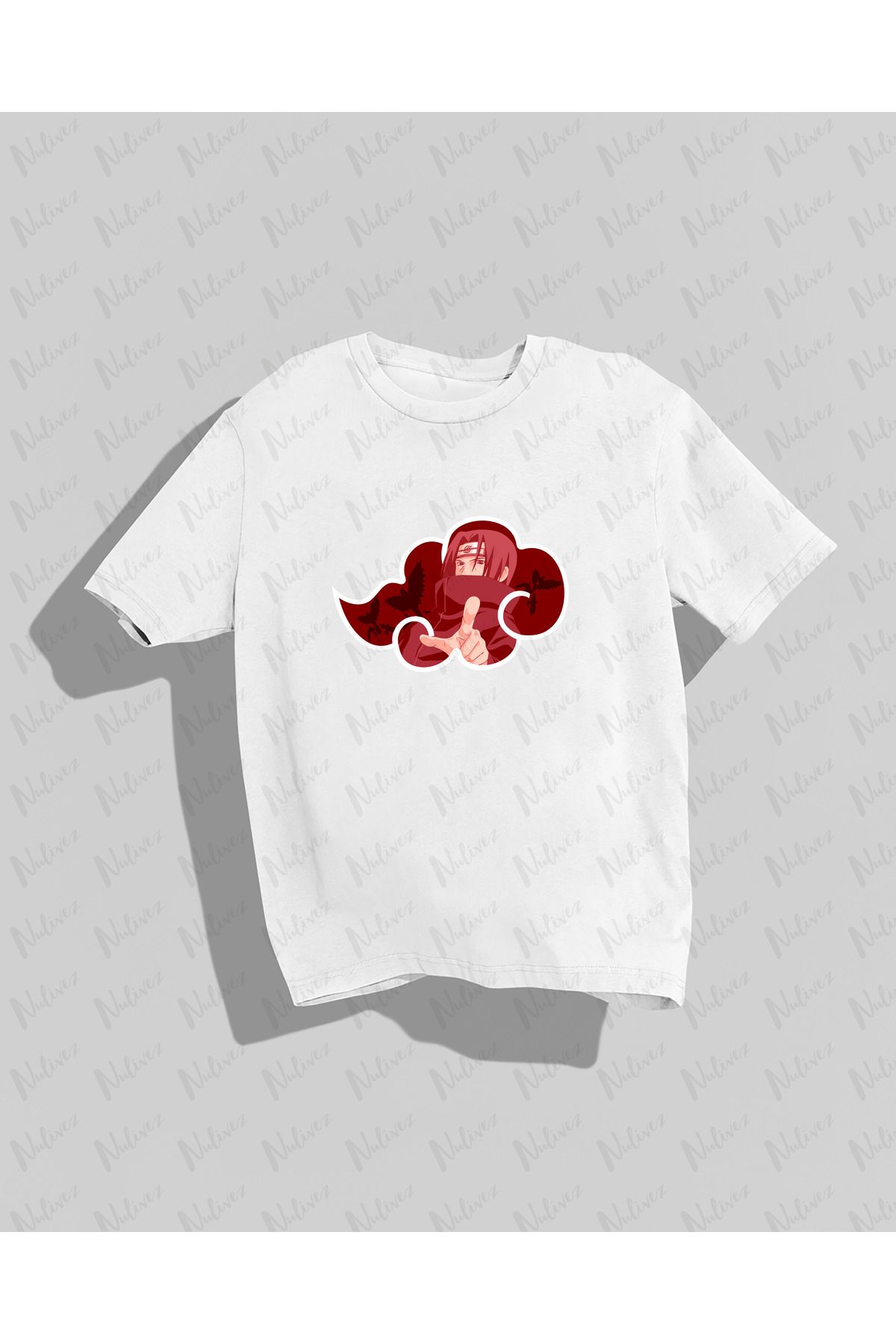Nulivez Sasuke Uchiha Tasarımı Baskılı Yüksek Kalite Kompakt Unisex Oversize T-Shirt