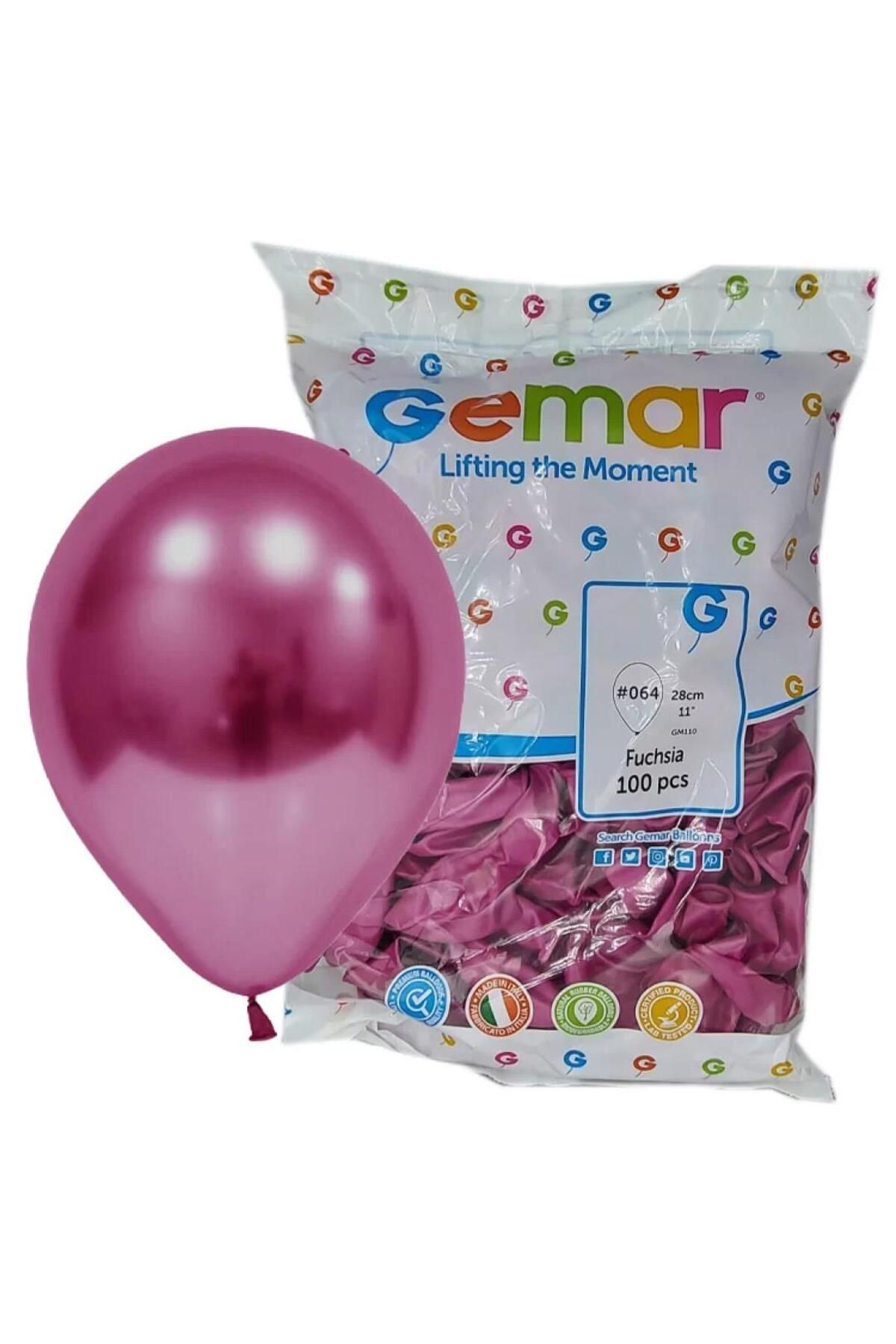 Gemar Parti Doğum Günü Organizasyon Balon - 28 Cm. - Koyu Pembe Fuşya Renk - 100 Adet